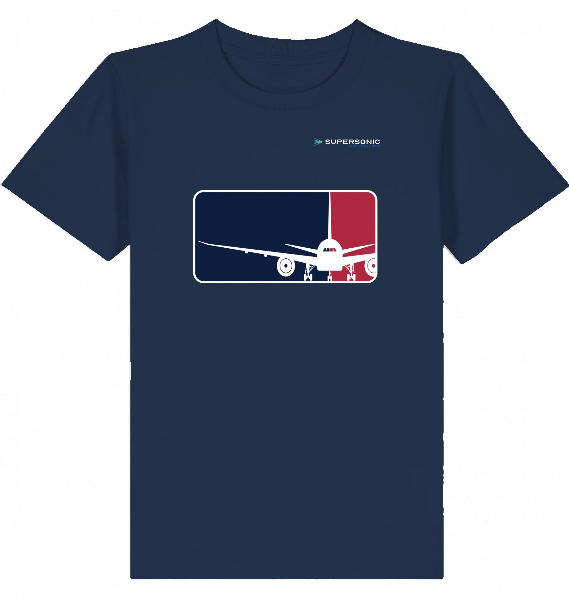 Aviation Kids Aviation T-Shirt “Major League Aviation“ Boeing 777 2.0 French Navy für Piloten, Crews, Kinder & Planespotter made by SUPERSONIC aero 4U