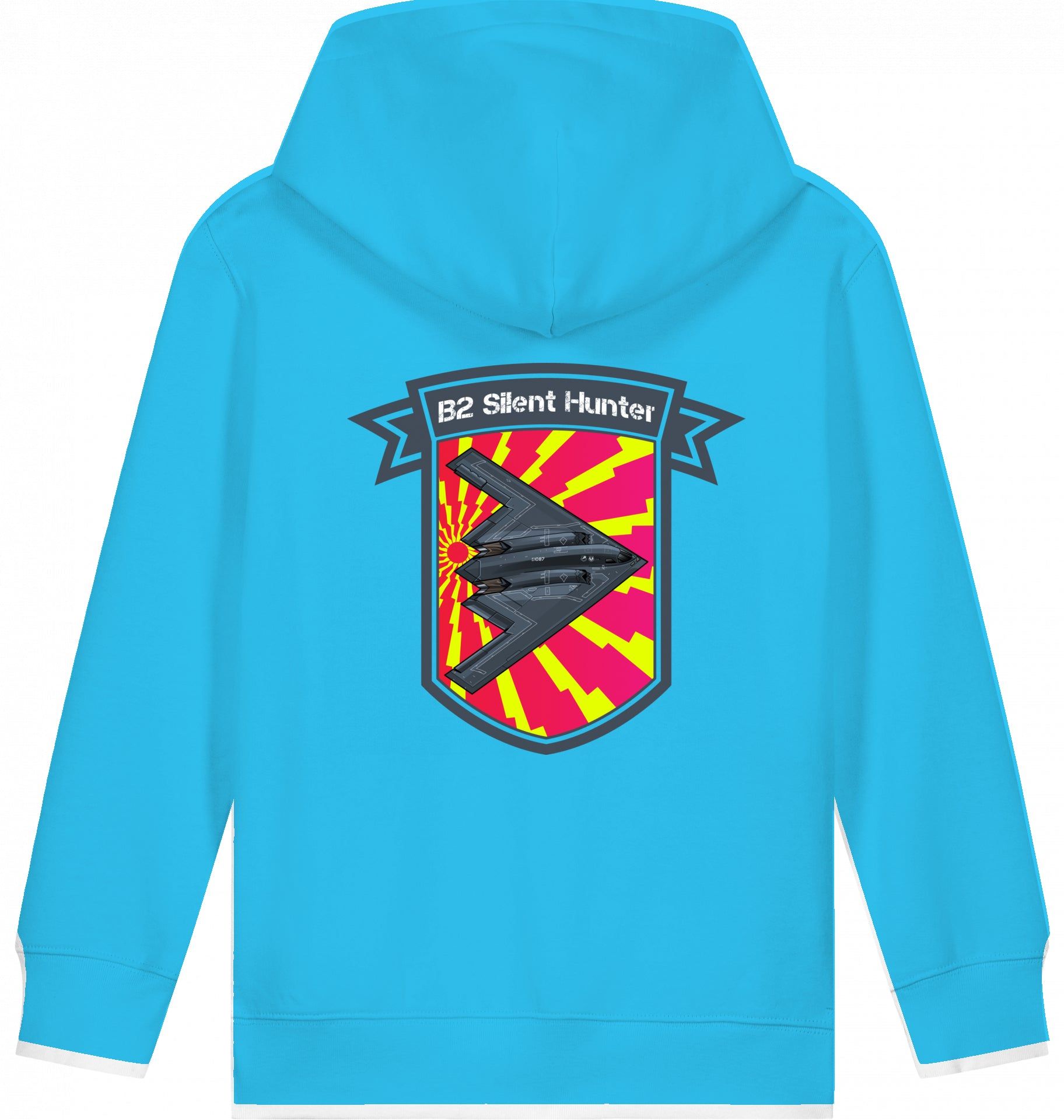Aviation Kids Flugzeug Hoodie Northrop B2 Spirit Silent Hunter für Piloten, Crews, Kinder & Planespotter made by SUPERSONIC aero 4U