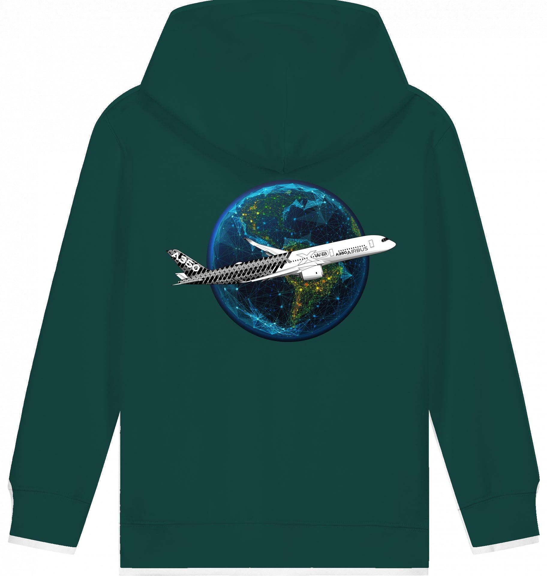 Aviation Kids Flugzeug Hoodie Airbus A350 XWB für Piloten, Crews, Kinder & Planespotter made by SUPERSONIC aero 4U