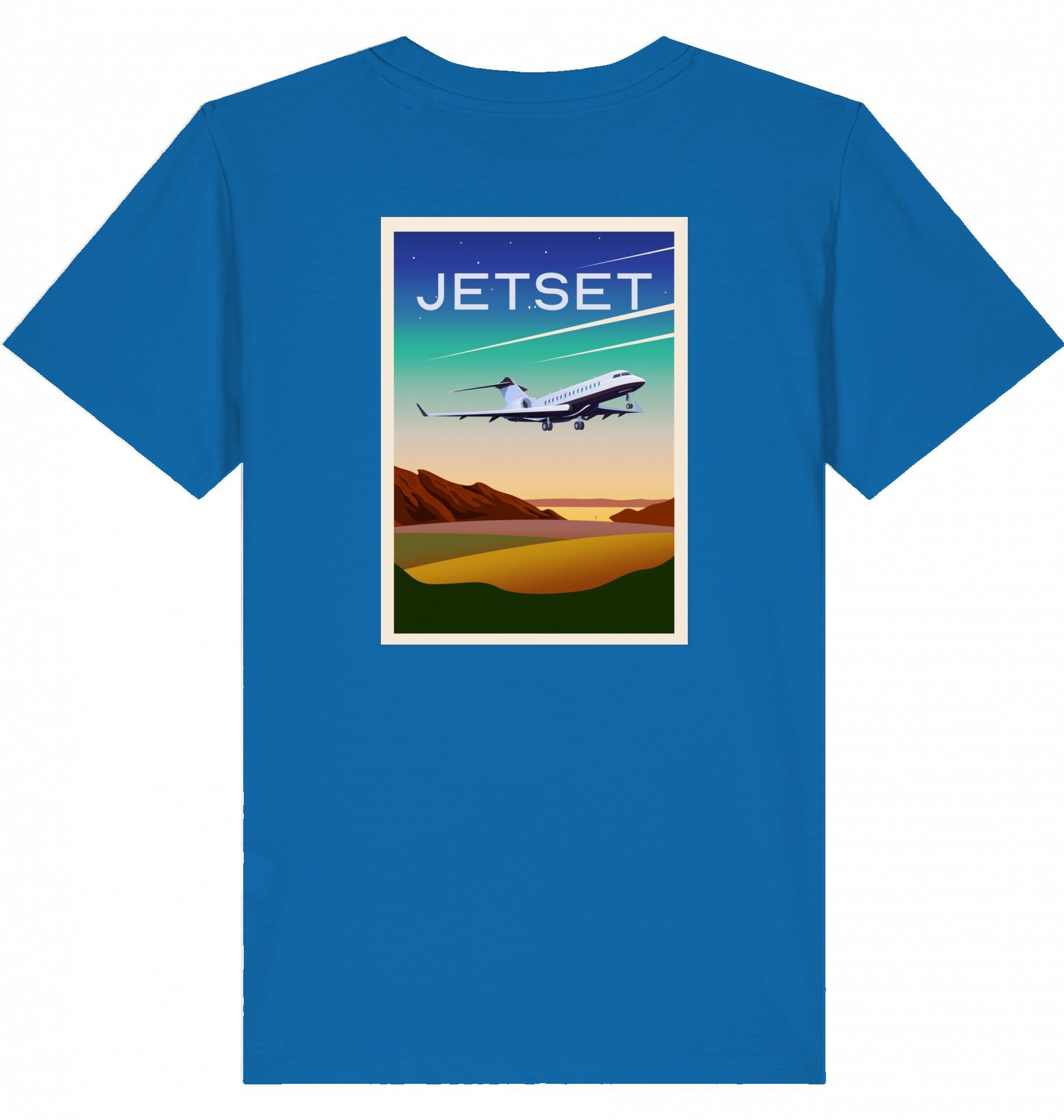 Aviation Kids Aviation T-Shirt "Jetset - Bombardier Global Express" 2.0 Royal Blue für Piloten, Crews, Kinder & Planespotter made by SUPERSONIC aero 4U