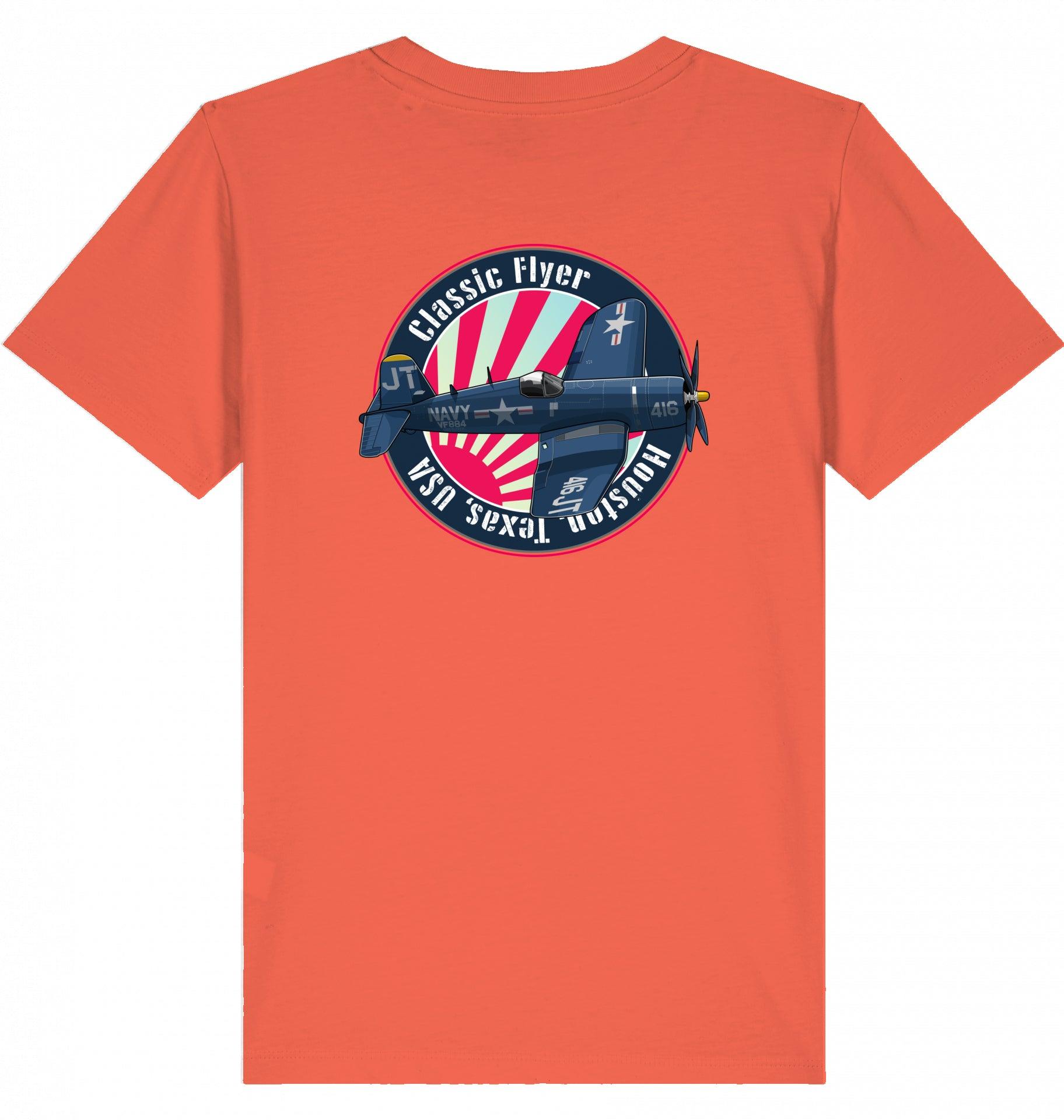 Aviation Kids Aviation T-Shirt "Classic Flyer F4U Corsair" 2.0 Fiesta für Piloten, Crews, Kinder & Planespotter made by SUPERSONIC aero 4U