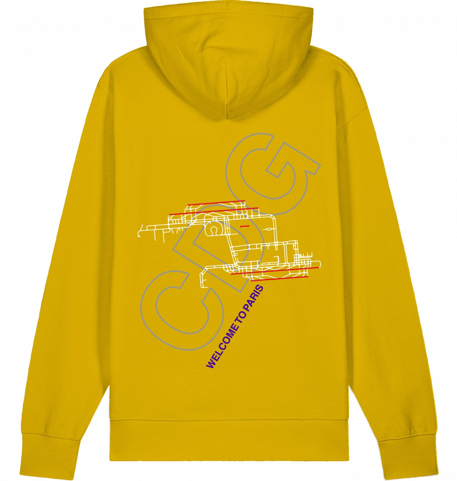 Aviation Paris CDG Airport Hoodie 2.0 Ochre für Piloten, Crews, Kinder & Planespotter made by SUPERSONIC aero 4U