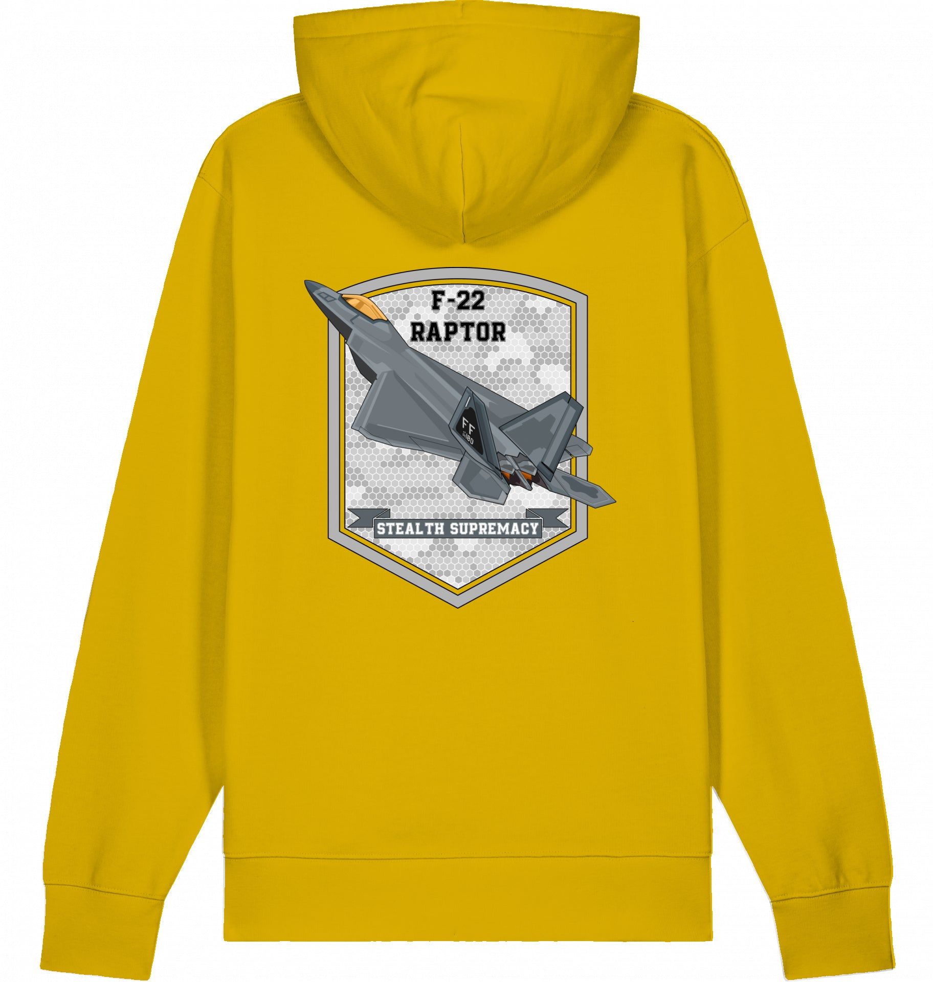 Aviation Flugzeug Hoodie F-22 Raptor Stealth Supremacy Ochre für Piloten, Crews, Kinder & Planespotter made by SUPERSONIC aero 4U