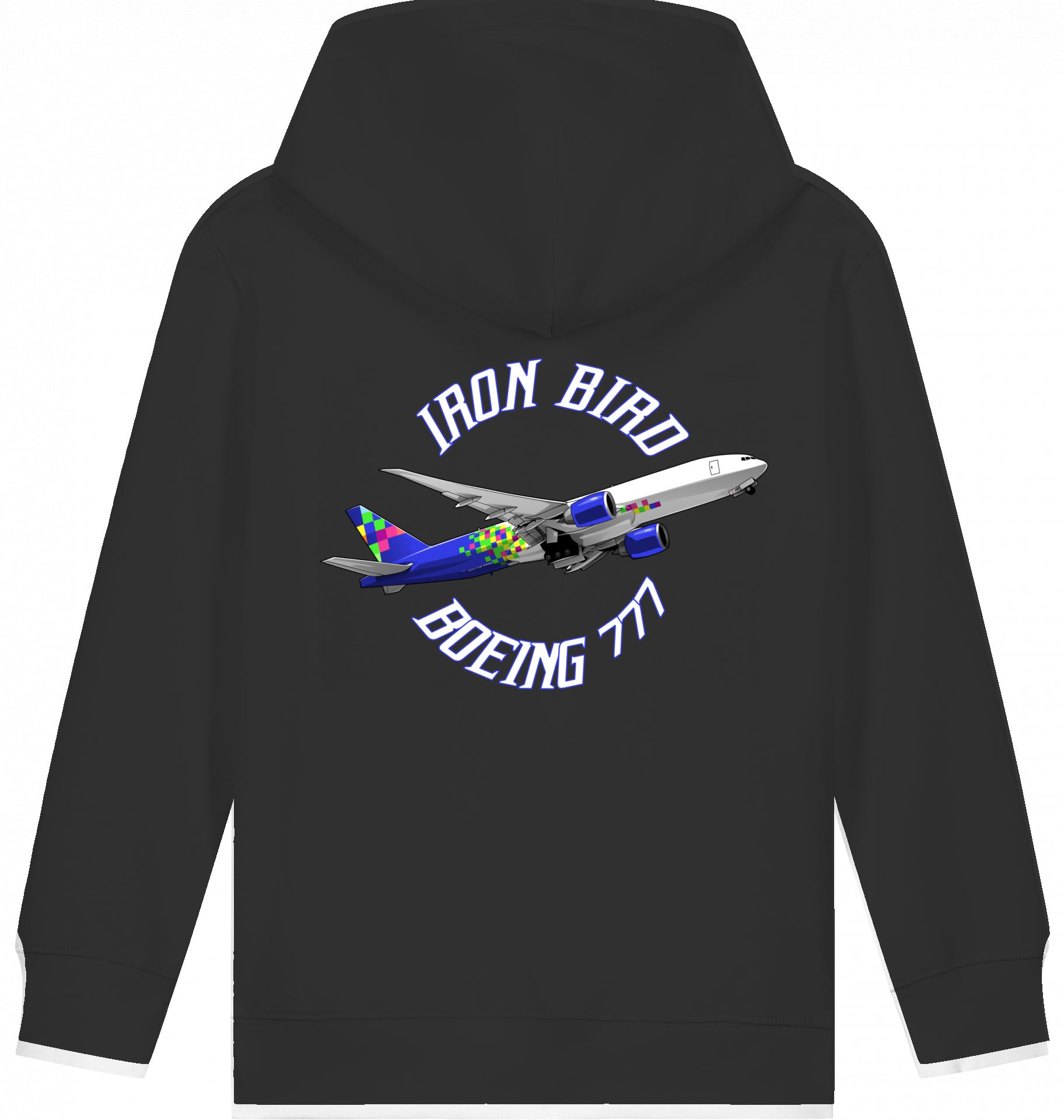 Aviation Kids Flugzeug Hoodie Boeing 777 Iron Bird für Piloten, Crews, Kinder & Planespotter made by SUPERSONIC aero 4U