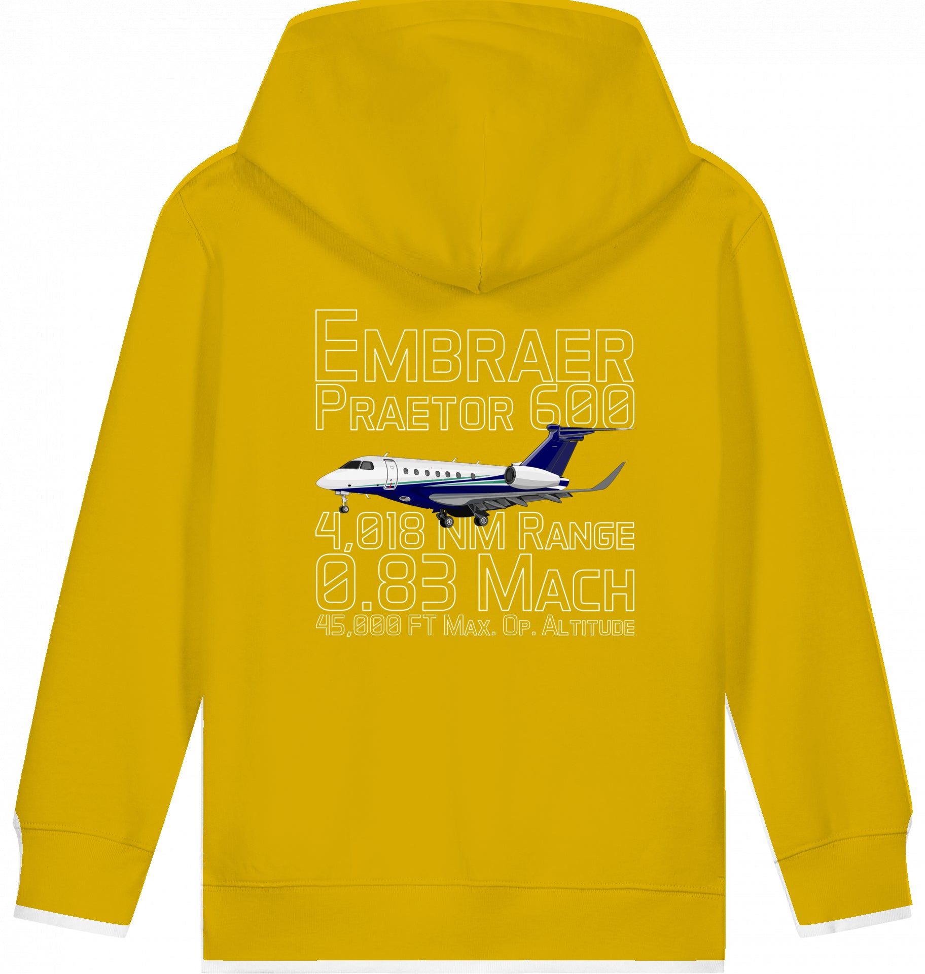 Aviation Kids Hoodie Embraer 600 Praetor Datas für Piloten, Crews, Kinder & Planespotter made by SUPERSONIC aero 4U