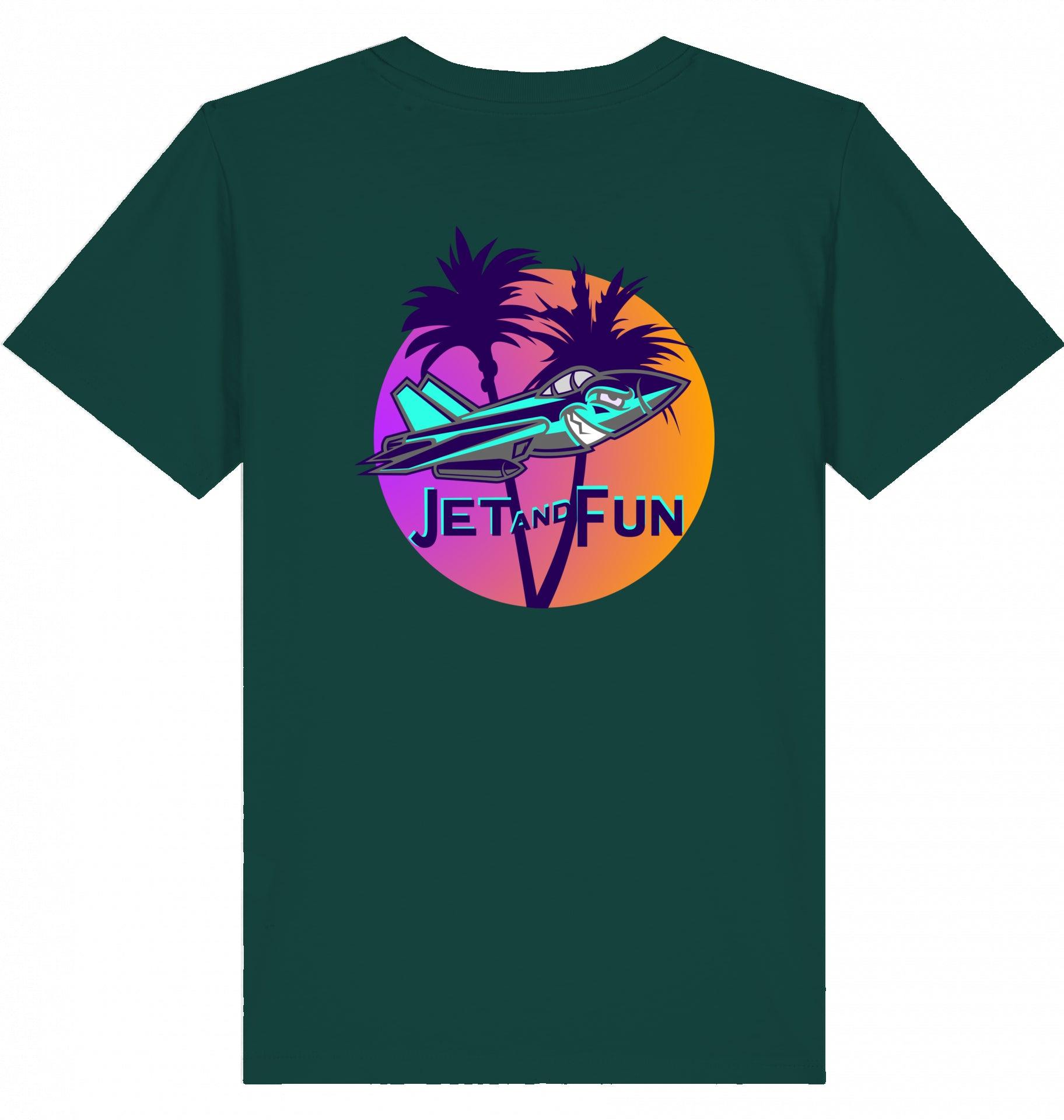 Aviation Kids Aviation T-Shirt "Jet and Fun" Flugzeug 2.0 Glazed Green für Piloten, Crews, Kinder & Planespotter made by SUPERSONIC aero 4U
