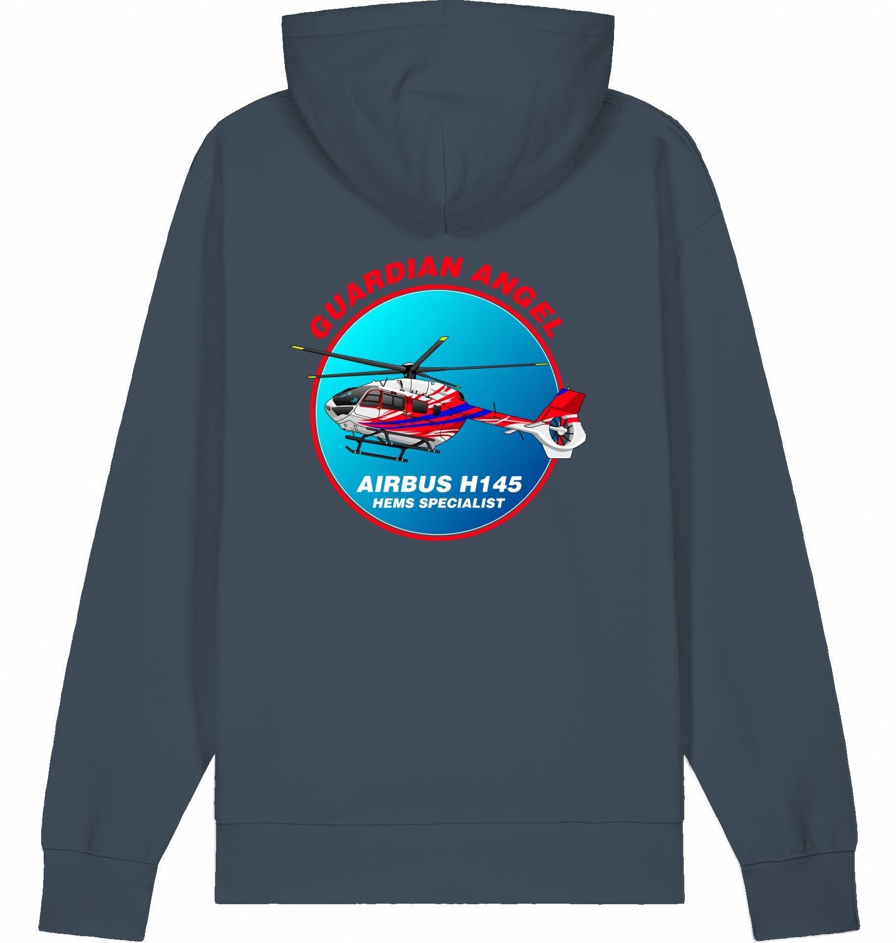Aviation Helicopter Hoodie Airbus H145 Guardian Angel für Piloten, Crews, Kinder & Planespotter made by SUPERSONIC aero 4U