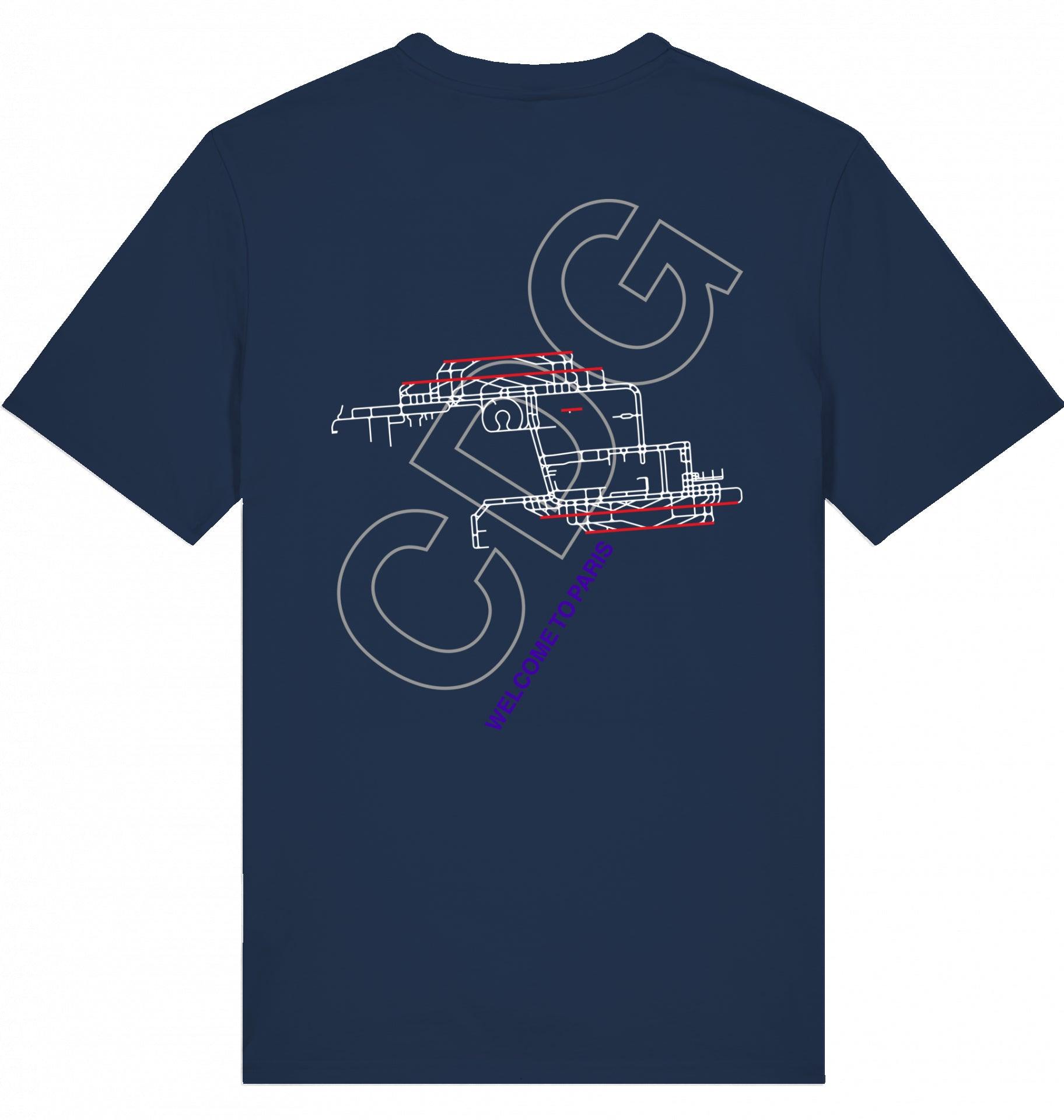 Aviation Airport T-Shirt "Paris Carles de Gaulle CDG Airportcode" French Navy für Piloten, Crews, Kinder & Planespotter made by SUPERSONIC aero 4U