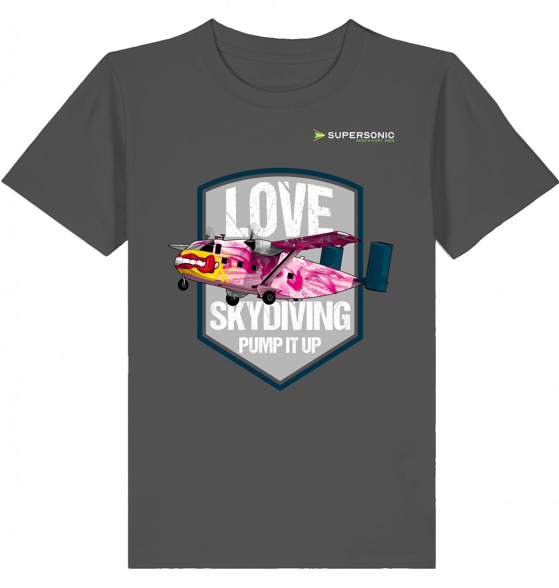 Kids Aviation Tshirt Short SC-7 Skyvan Sky Diving, Kinder Tshirt Short SC-7 Skyvan, Skydiving Tshirt Kinder