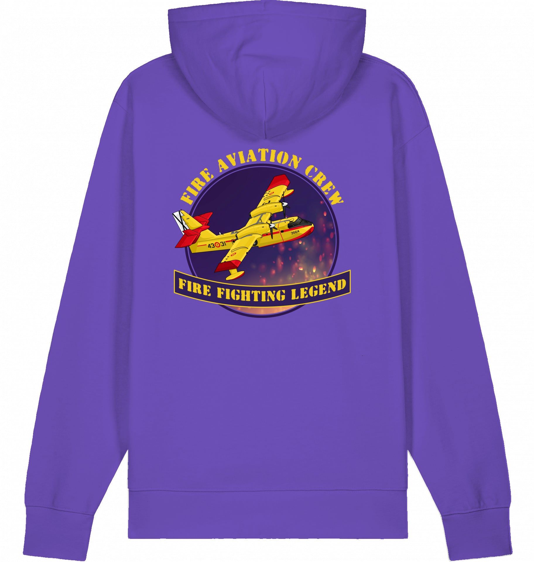 Aviation Flugzeug Hoodie CL-412 Fire Fighting Legend Purple Love für Piloten, Crews, Kinder & Planespotter made by SUPERSONIC aero 4U