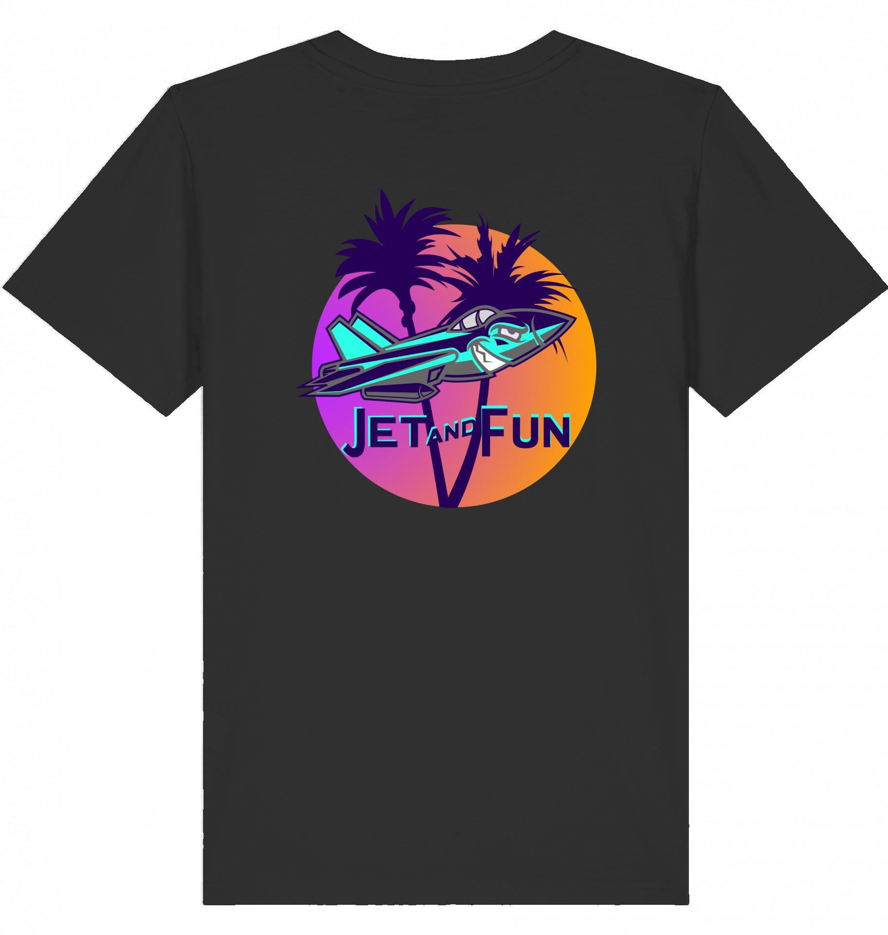 Aviation Kids Aviation T-Shirt "Jet and Fun" Flugzeug 2.0 Black für Piloten, Crews, Kinder & Planespotter made by SUPERSONIC aero 4U