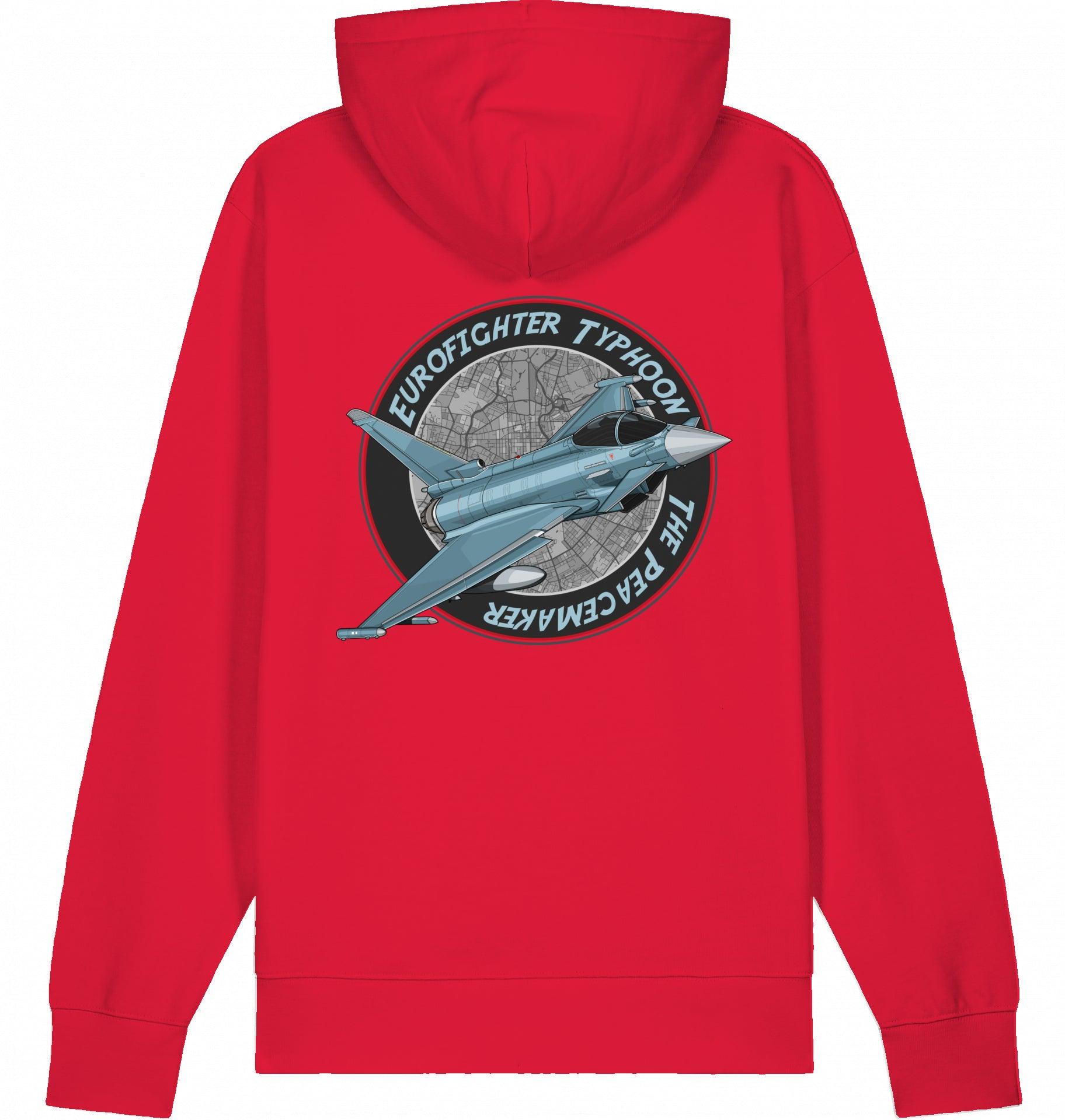 Aviation Flugzeug Hoodie Eurofighter Typhoon Peacemaker Jet Red für Piloten, Crews, Kinder & Planespotter made by SUPERSONIC aero 4U