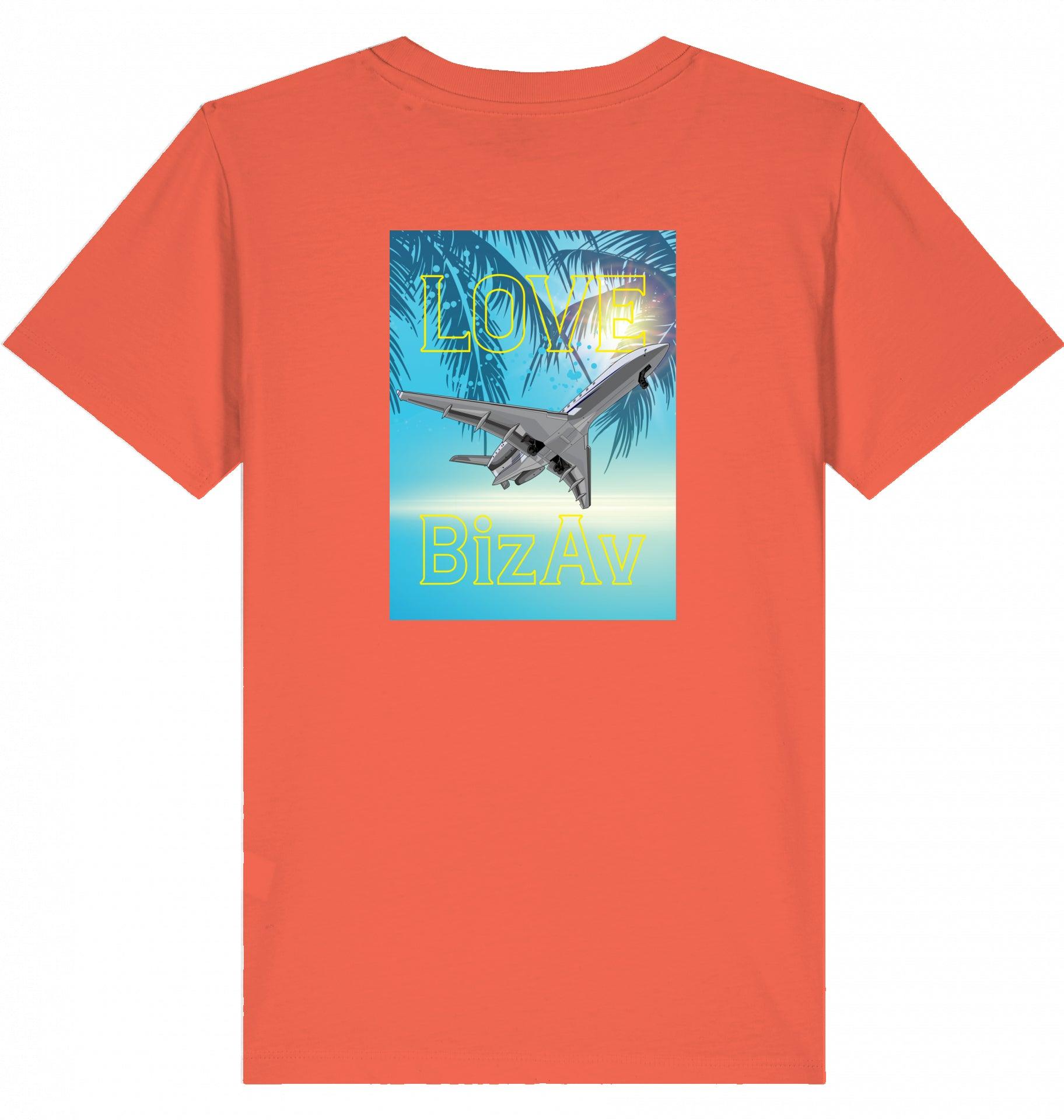Aviation Kids Aviation T-Shirt "Love BizAv Business Aviation" 2.0 Fiesta für Piloten, Crews, Kinder & Planespotter made by SUPERSONIC aero 4U