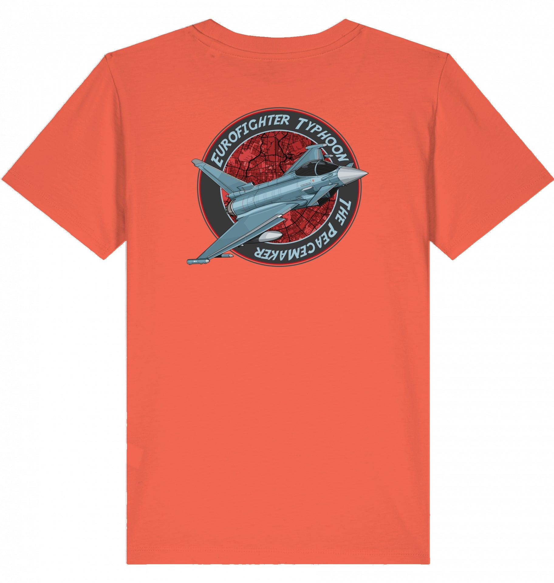 Aviation Kids Aviation T-Shirt "Eurofighter Typhoon - The Peacemaker" 2.0 Fiesta für Piloten, Crews, Kinder & Planespotter made by SUPERSONIC aero 4U