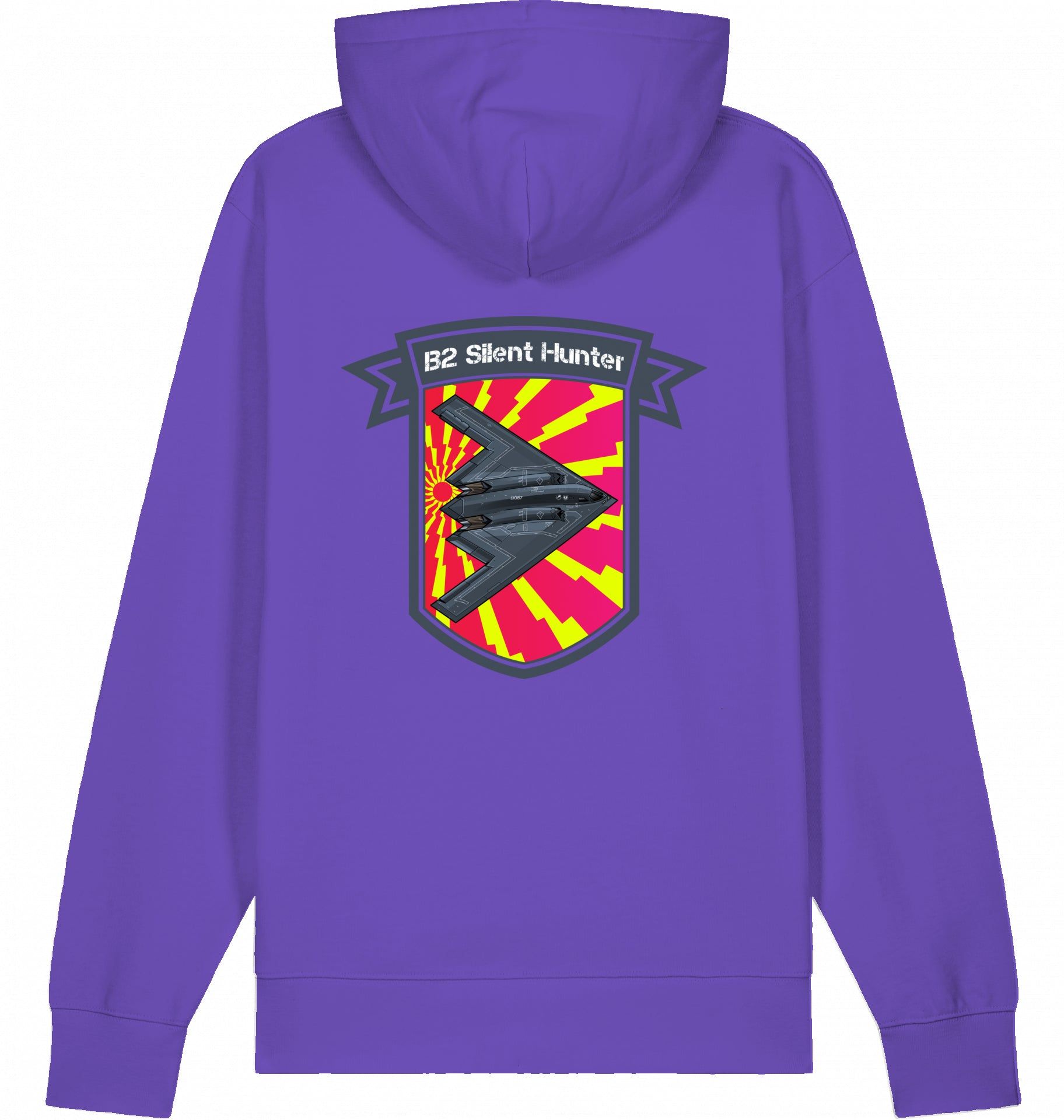 Aviation Flugzeug Hoodie Northrop B2 Spirit - Silent Hunter Purple Love für Piloten, Crews, Kinder & Planespotter made by SUPERSONIC aero 4U
