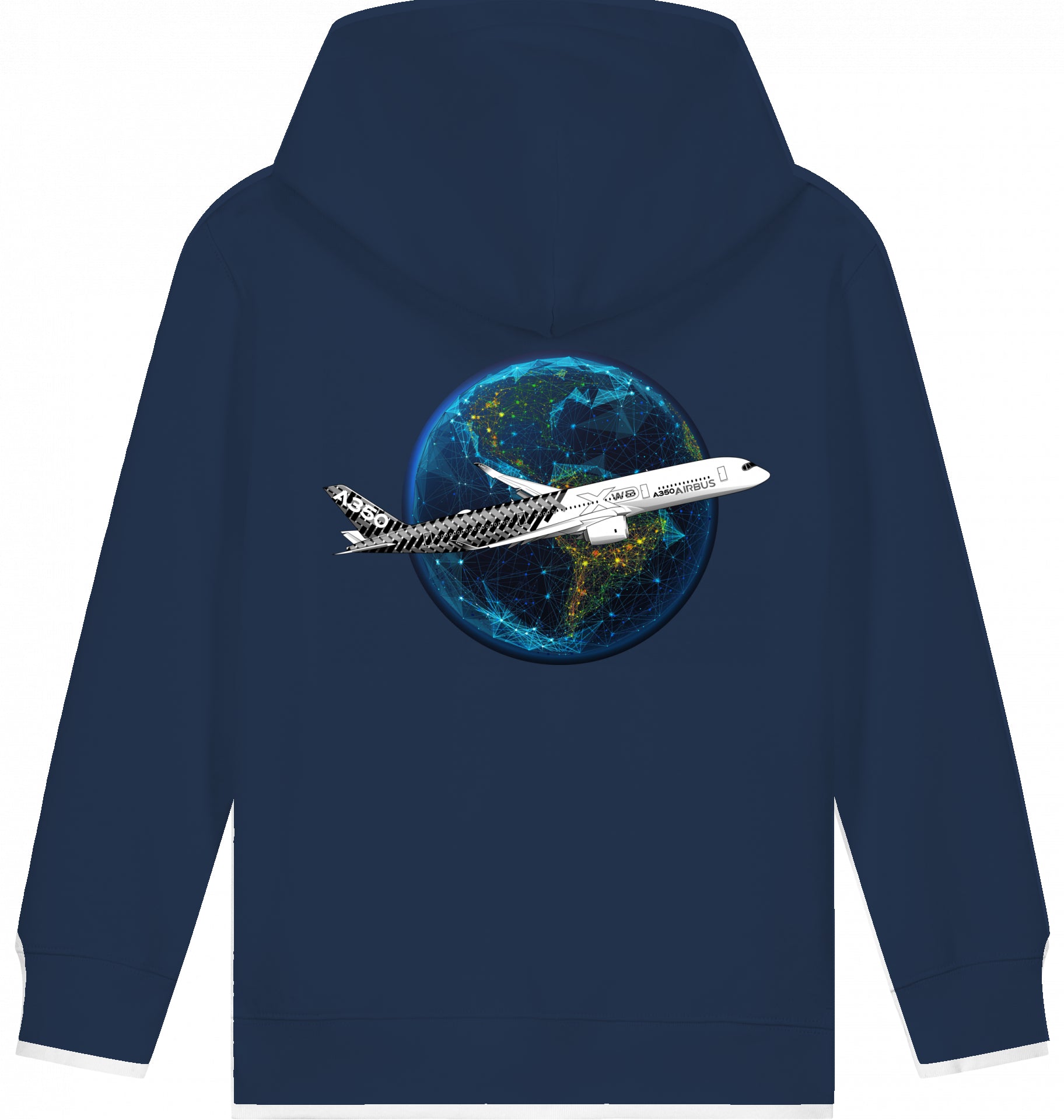 Aviation Kids Flugzeug Hoodie Airbus A350 XWB für Piloten, Crews, Kinder & Planespotter made by SUPERSONIC aero 4U