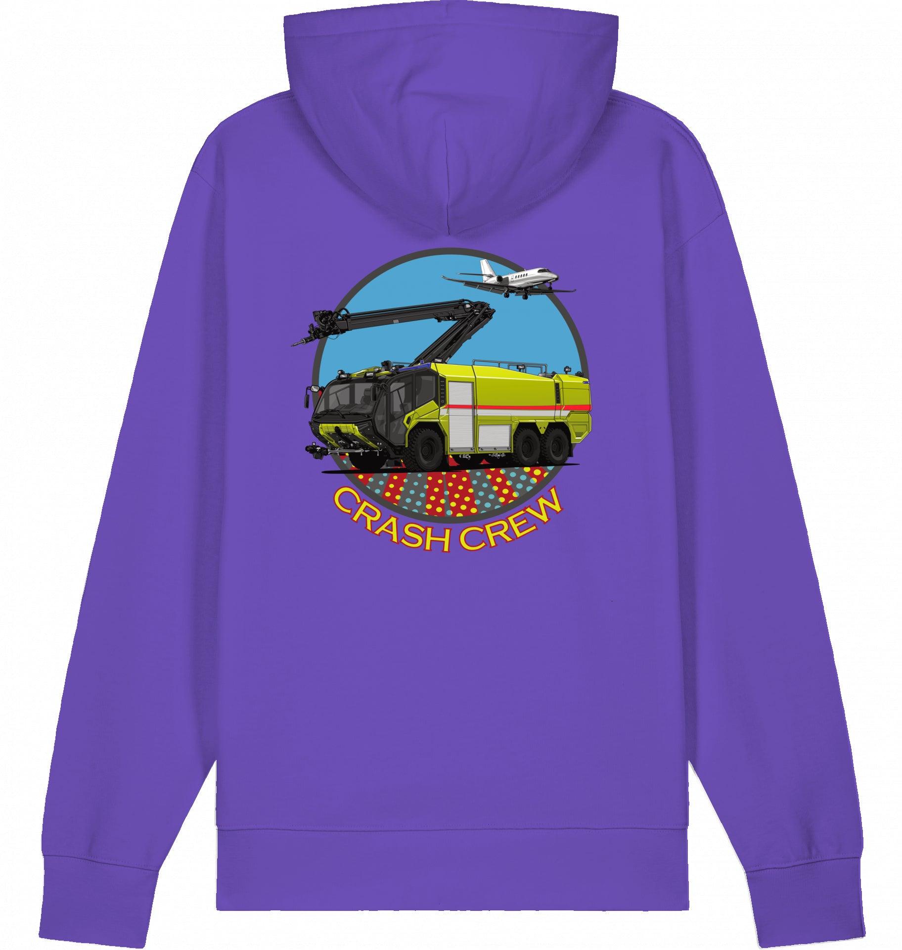 Aviation Airport Fire Rescue ARFF Crash Crew Hoodie Purple Love für Piloten, Crews, Kinder & Planespotter made by SUPERSONIC aero 4U