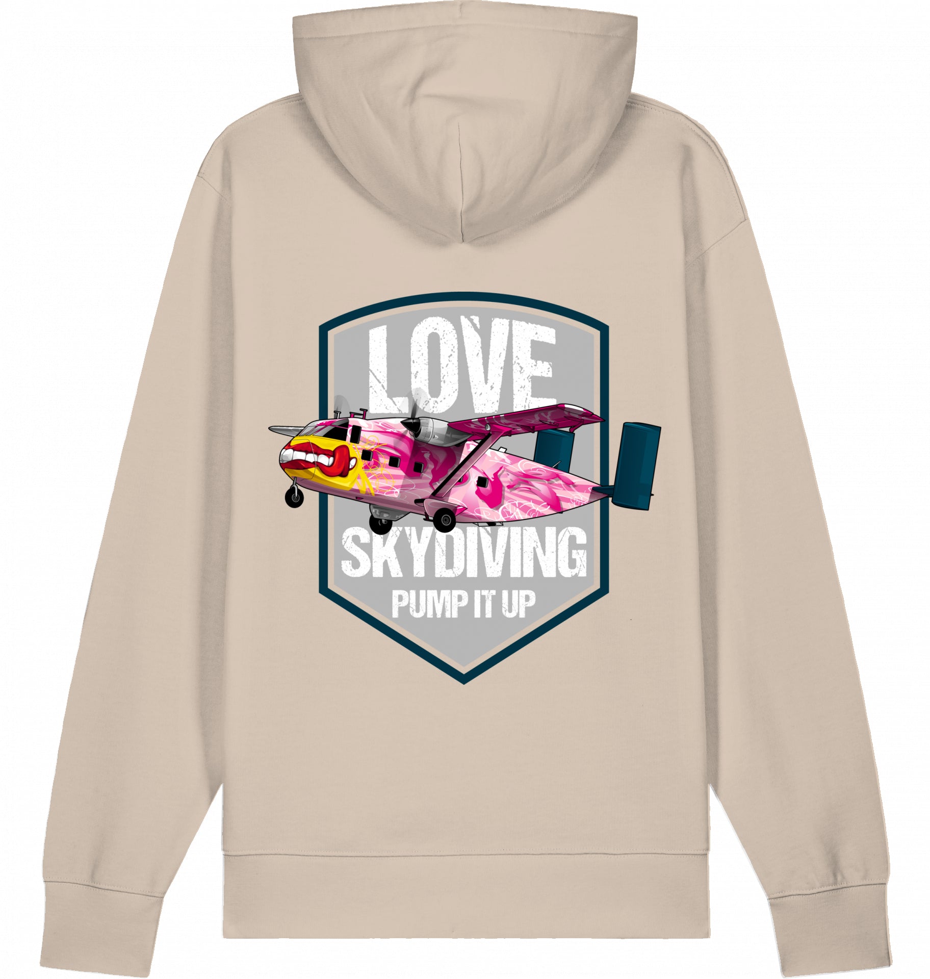Aviation Flugzeug Hoodie Short SC-7 Skyvan Sky Diving Desert Dust für Piloten, Crews, Kinder & Planespotter made by SUPERSONIC aero 4U