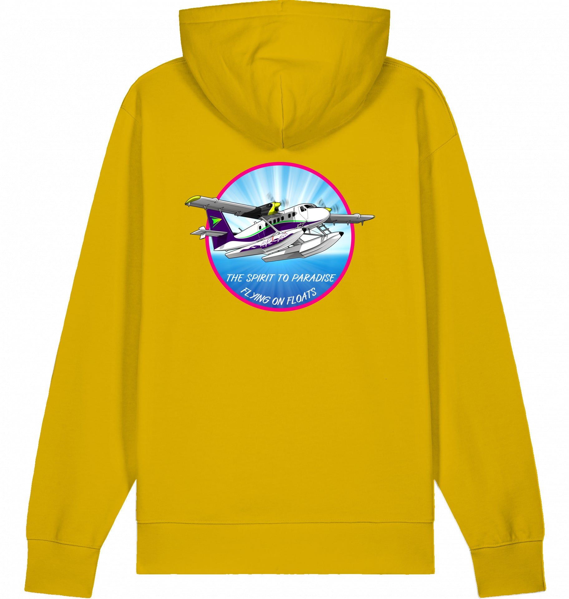 Aviation Flugzeug Hoodie DHC-6 Twinotter in Paradise Ochre für Piloten, Crews, Kinder & Planespotter made by SUPERSONIC aero 4U