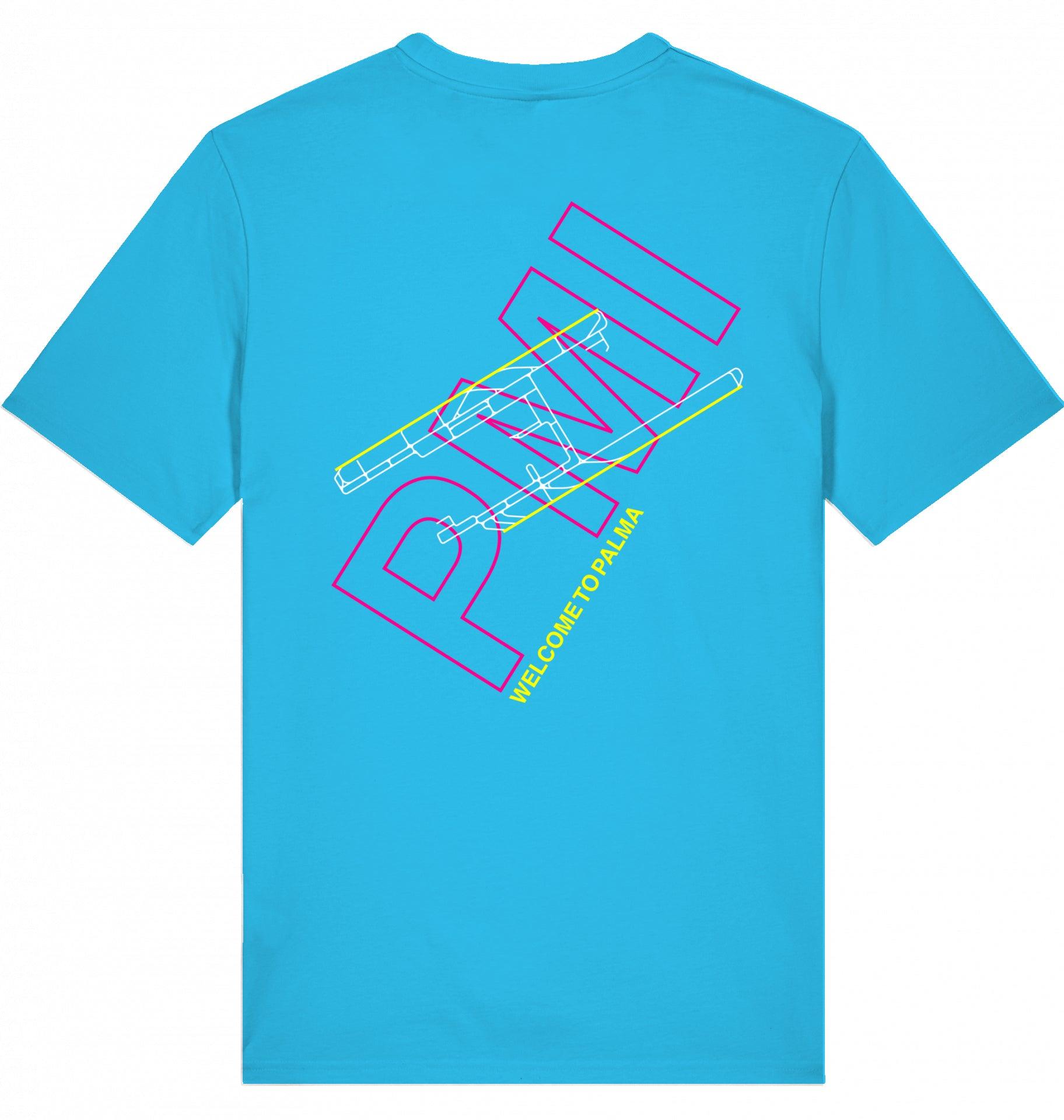 Aviation Airport T-Shirt "Palma de Mallorca PMI Airportcode" Aqua Blue für Piloten, Crews, Kinder & Planespotter made by SUPERSONIC aero 4U