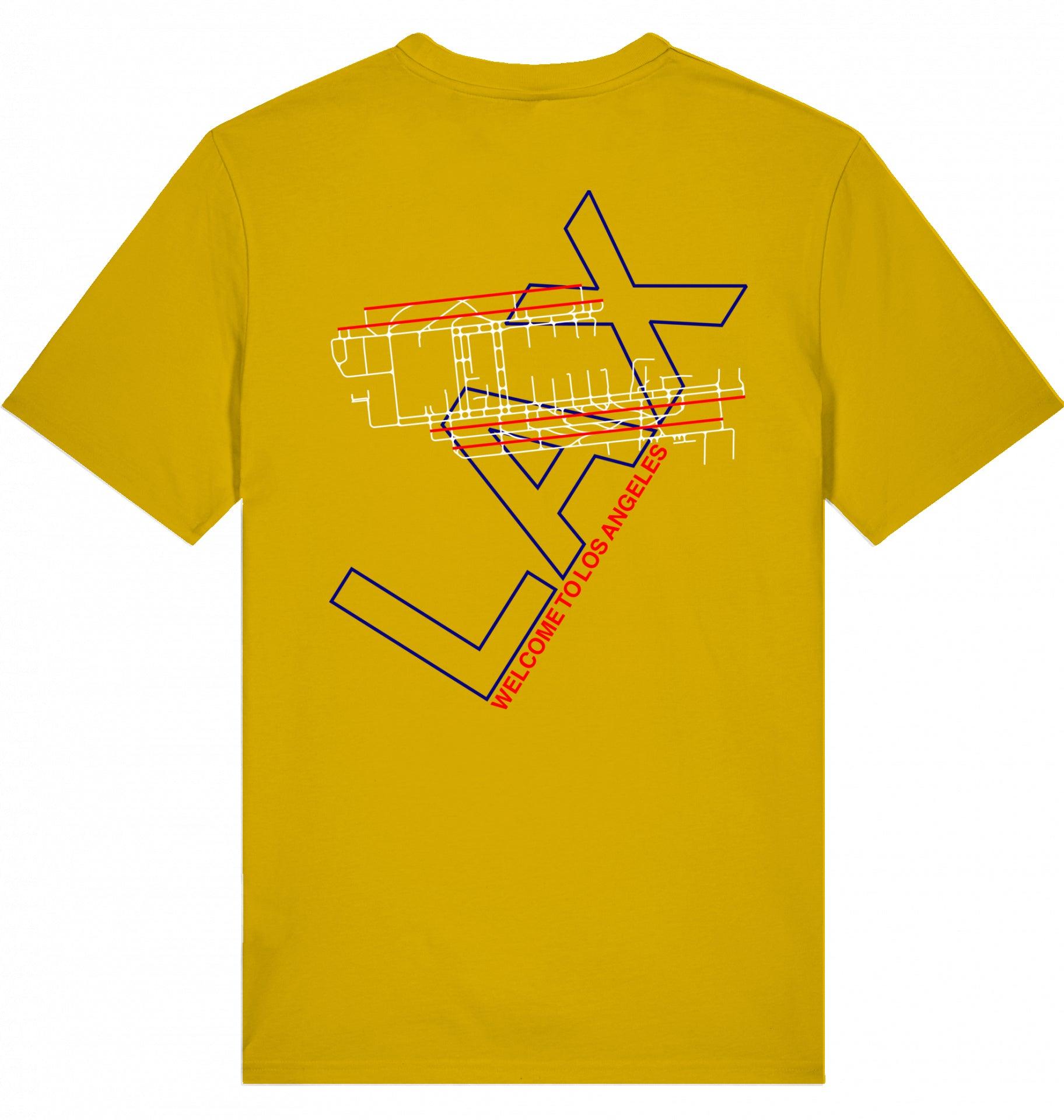 Aviation Airport T-Shirt "Los Angeles LAX Airportcode" Ochre für Piloten, Crews, Kinder & Planespotter made by SUPERSONIC aero 4U