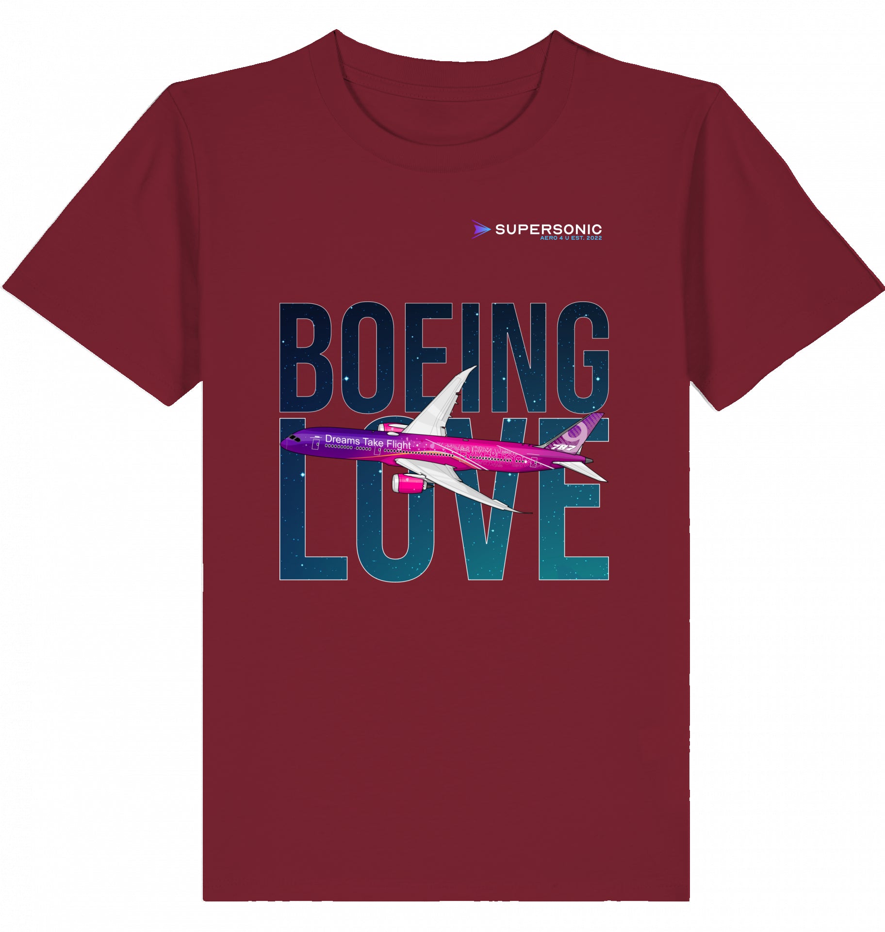 Boeing Love Tshirt, Kinder Tshirt B787, Dreamliner Kinder Tshirt, Flugzeug Tshirt Boeing 787