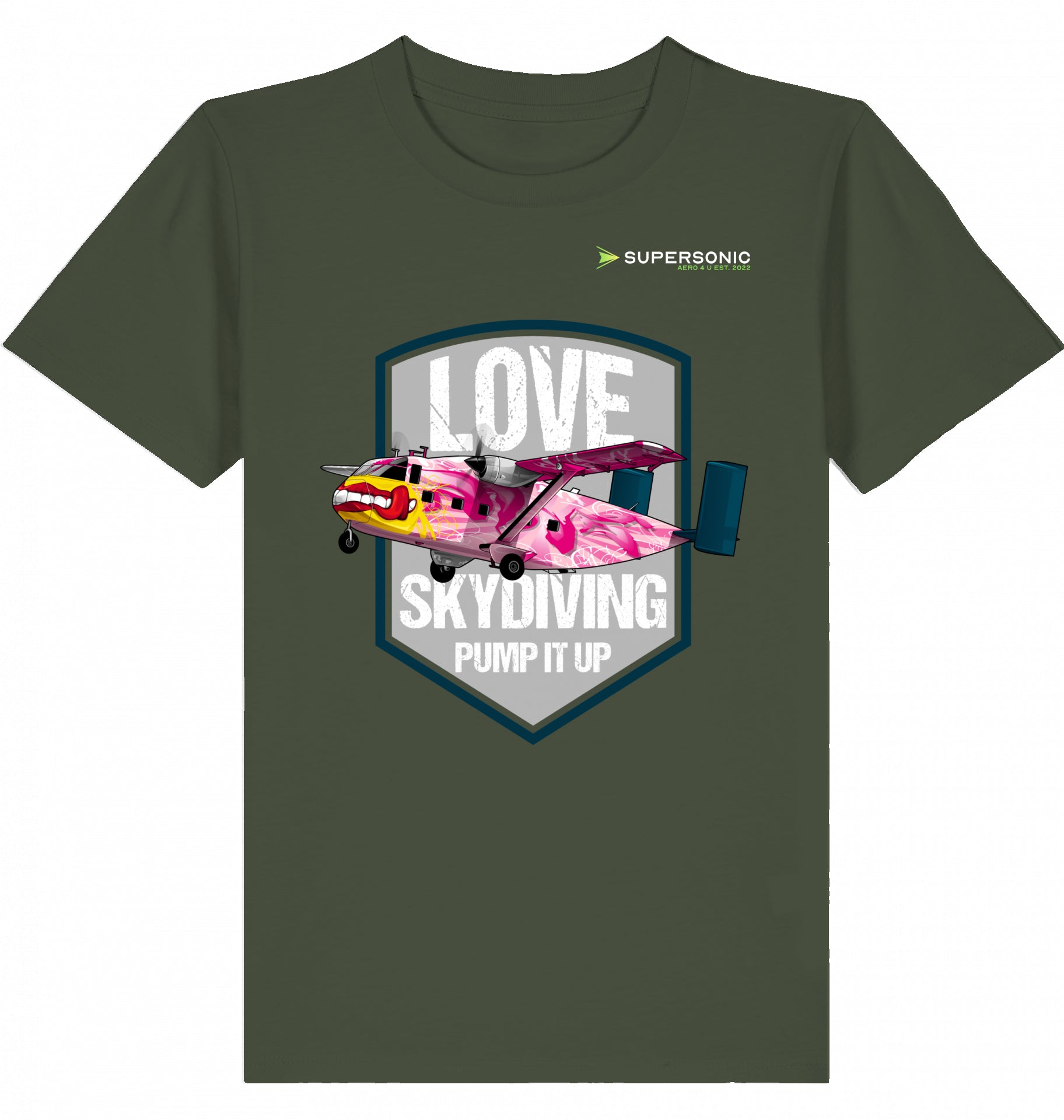 Kids Aviation Tshirt Short SC-7 Skyvan Sky Diving, Kinder Tshirt Short SC-7 Skyvan, Skydiving Tshirt Kinder