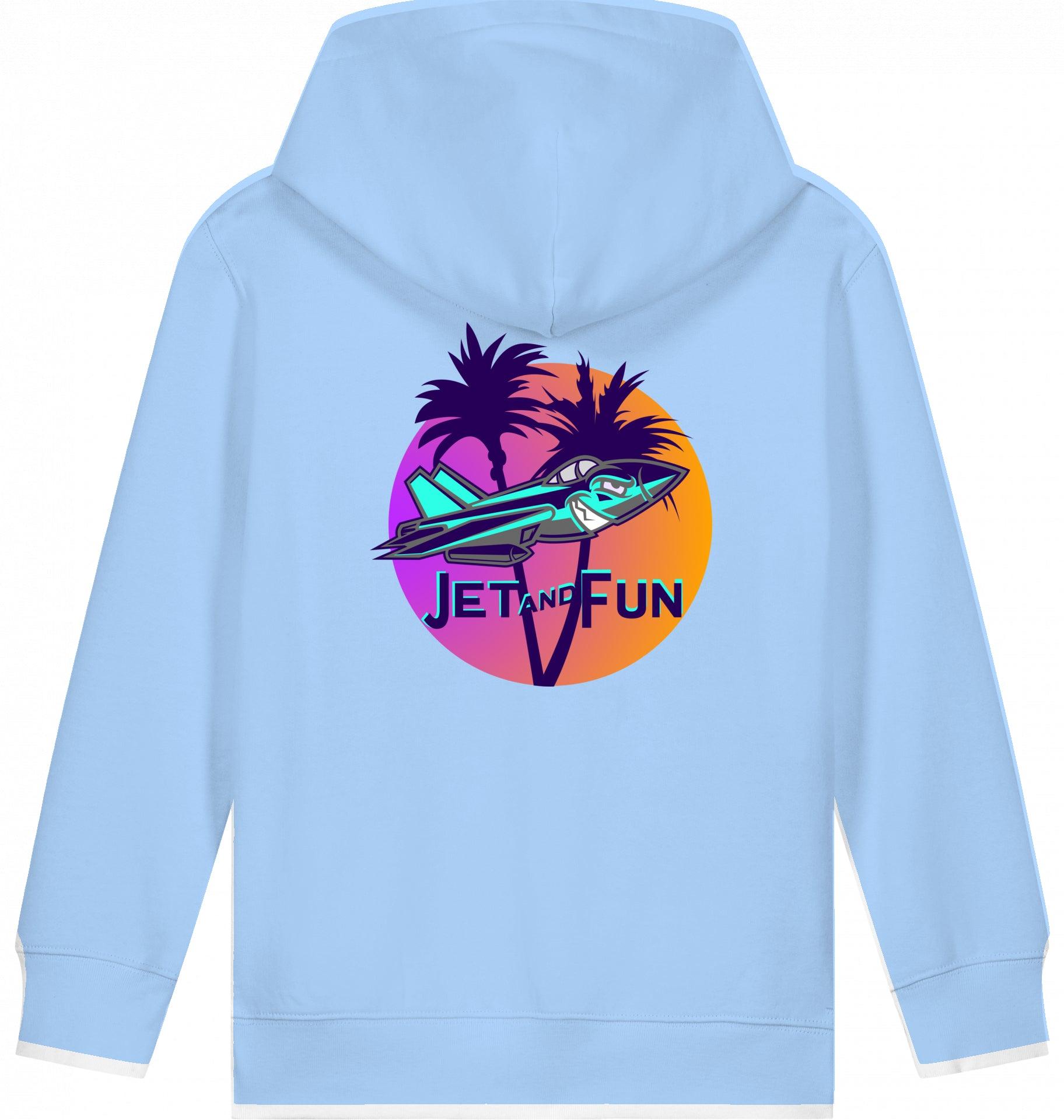 Aviation Kids Aviation Flugzeug Hoodie "Jet and Fun" Blue Soul für Piloten, Crews, Kinder & Planespotter made by SUPERSONIC aero 4U
