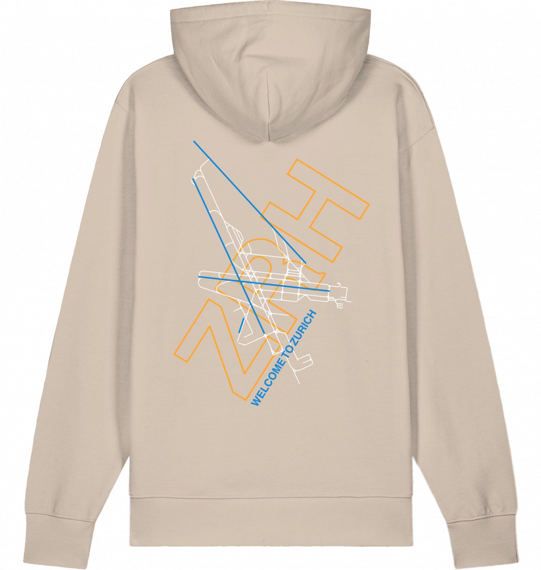Aviation Zurich ZRH Airport Hoodie 2.0 Desert Dust für Piloten, Crews, Kinder & Planespotter made by SUPERSONIC aero 4U