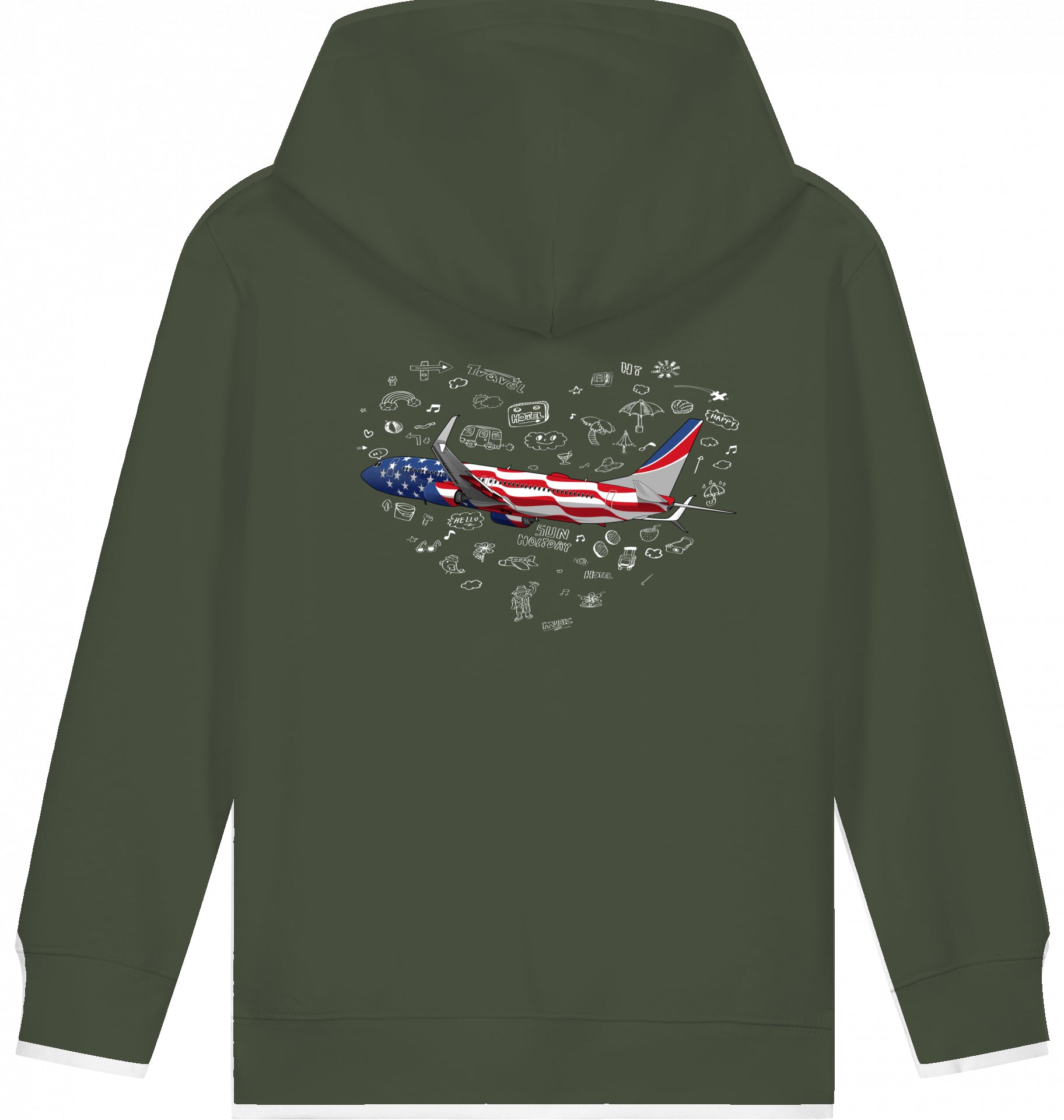 Aviation Kids Hoodie Boeing 737 Stars & Stripes für Piloten, Crews, Kinder & Planespotter made by SUPERSONIC aero 4U