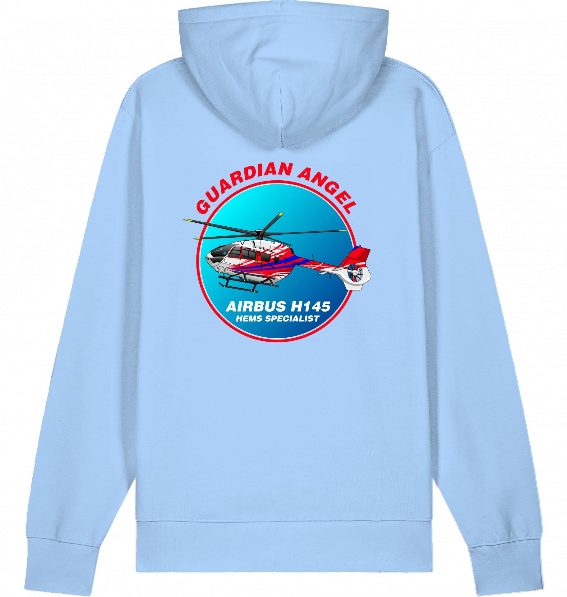 Aviation Helicopter Hoodie Airbus H145 Guardian Angel für Piloten, Crews, Kinder & Planespotter made by SUPERSONIC aero 4U