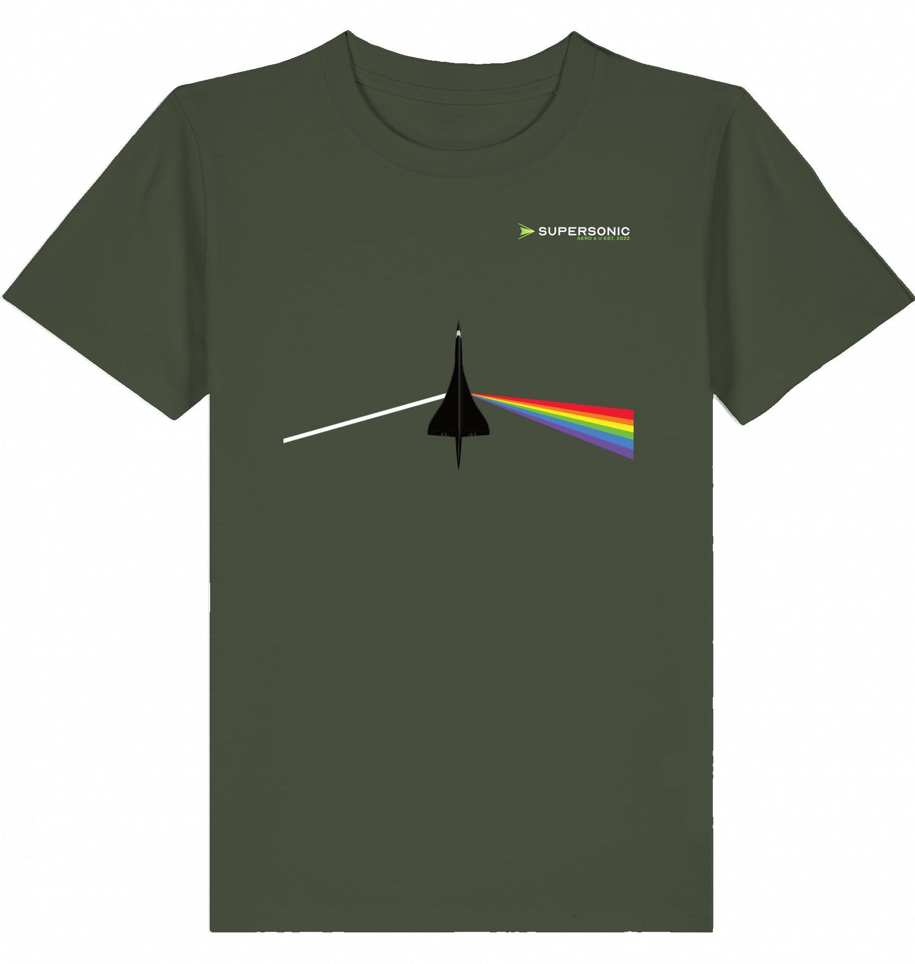 Aviation Kids Aviation T-Shirt "Dark Side of Supersonic" Concorde Aircraft 2.0 Khaki für Piloten, Crews, Kinder & Planespotter made by SUPERSONIC aero 4U
