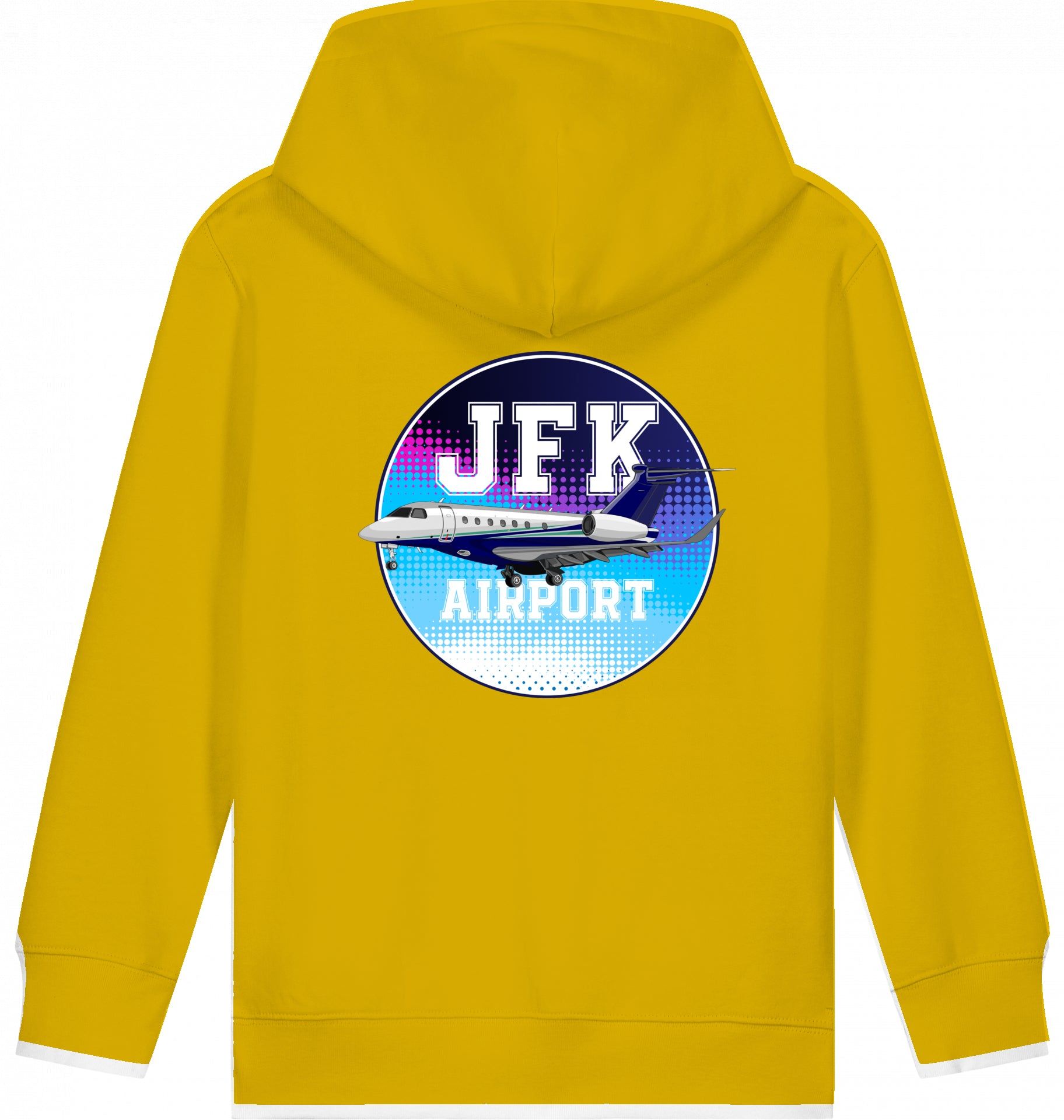 Aviation Kids Flugzeug Hoodie Embraer Praetor 600 JFK Ochre für Piloten, Crews, Kinder & Planespotter made by SUPERSONIC aero 4U