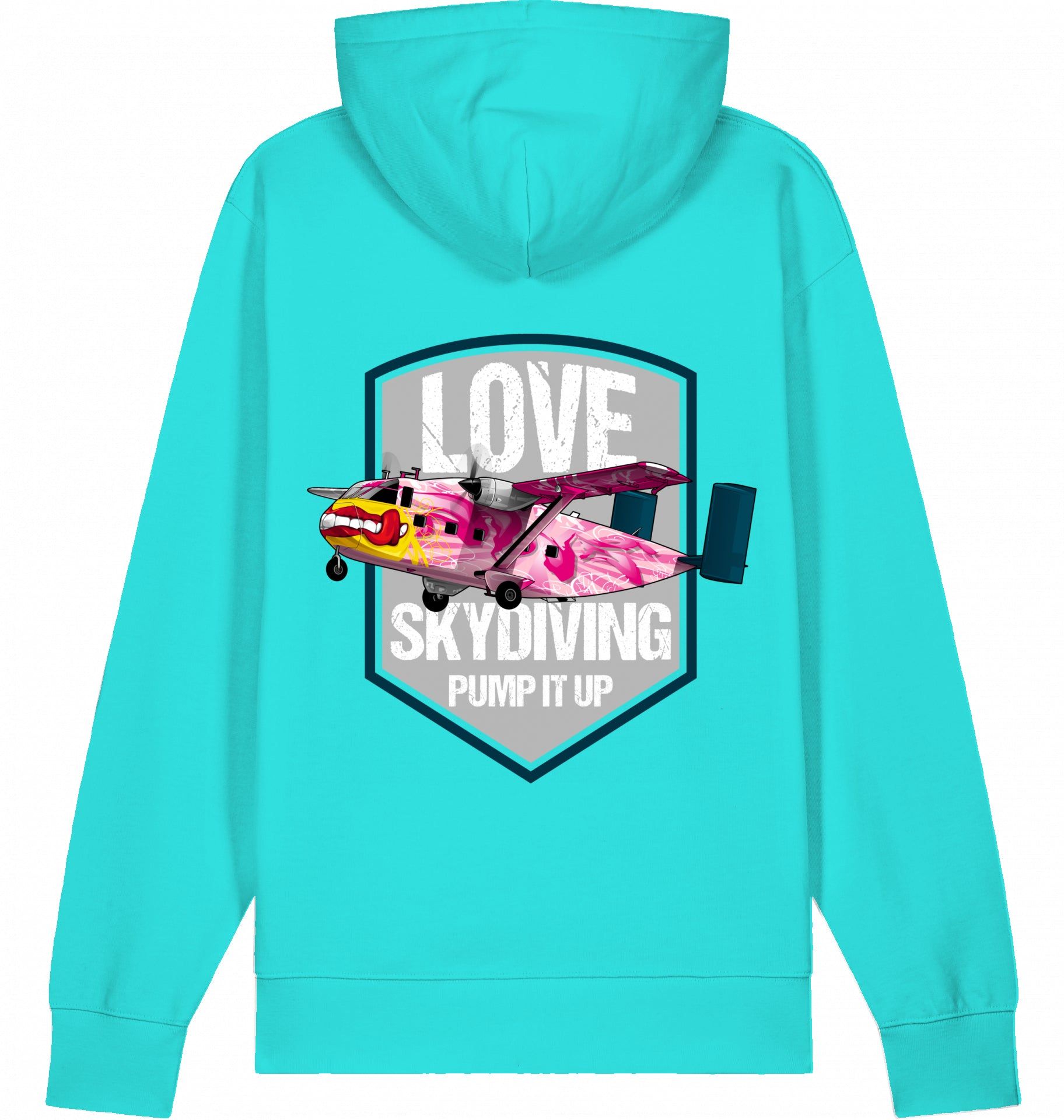 Aviation Flugzeug Hoodie Short SC-7 Skyvan Sky Diving Pool Blue für Piloten, Crews, Kinder & Planespotter made by SUPERSONIC aero 4U