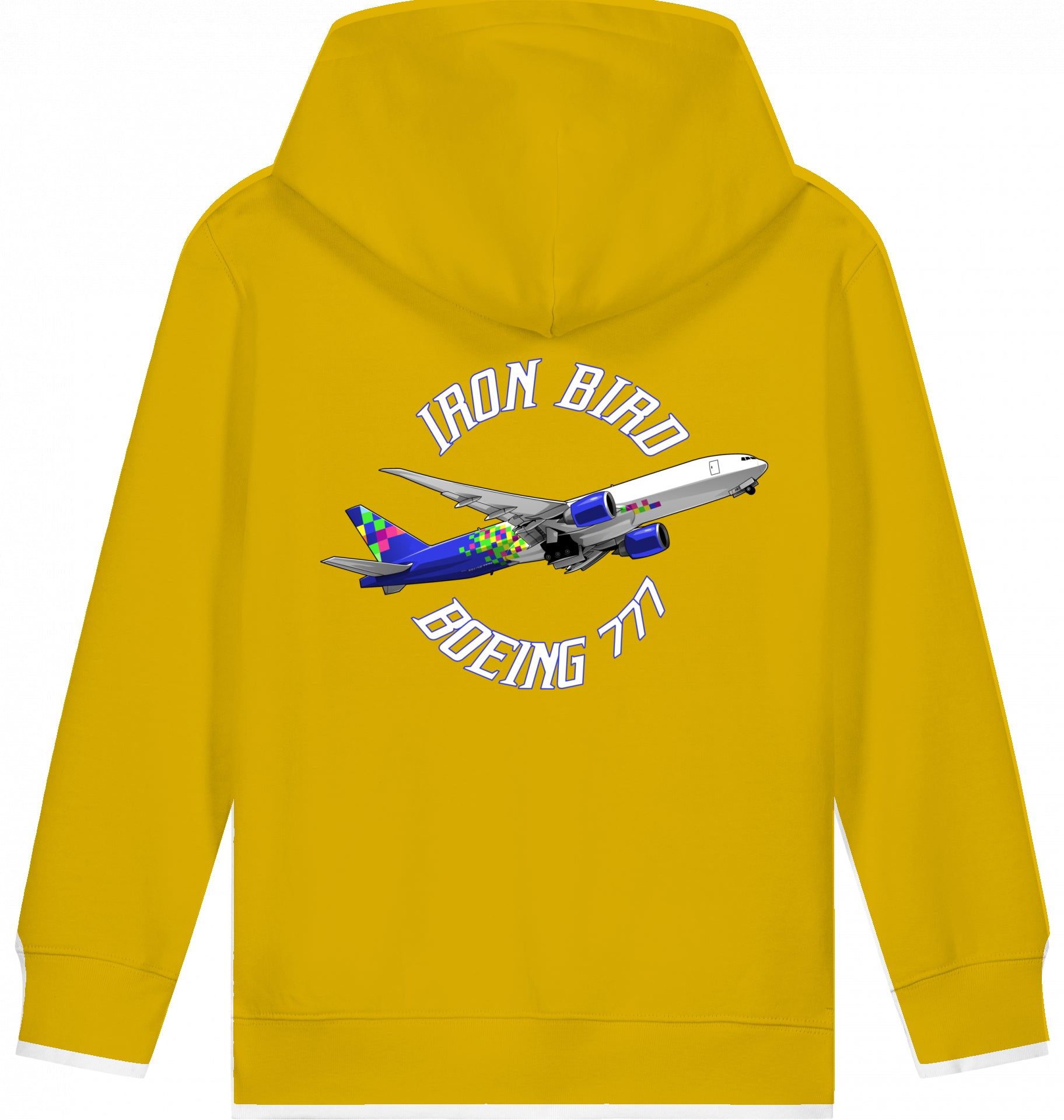 Aviation Kids Flugzeug Hoodie Boeing 777 Iron Bird für Piloten, Crews, Kinder & Planespotter made by SUPERSONIC aero 4U