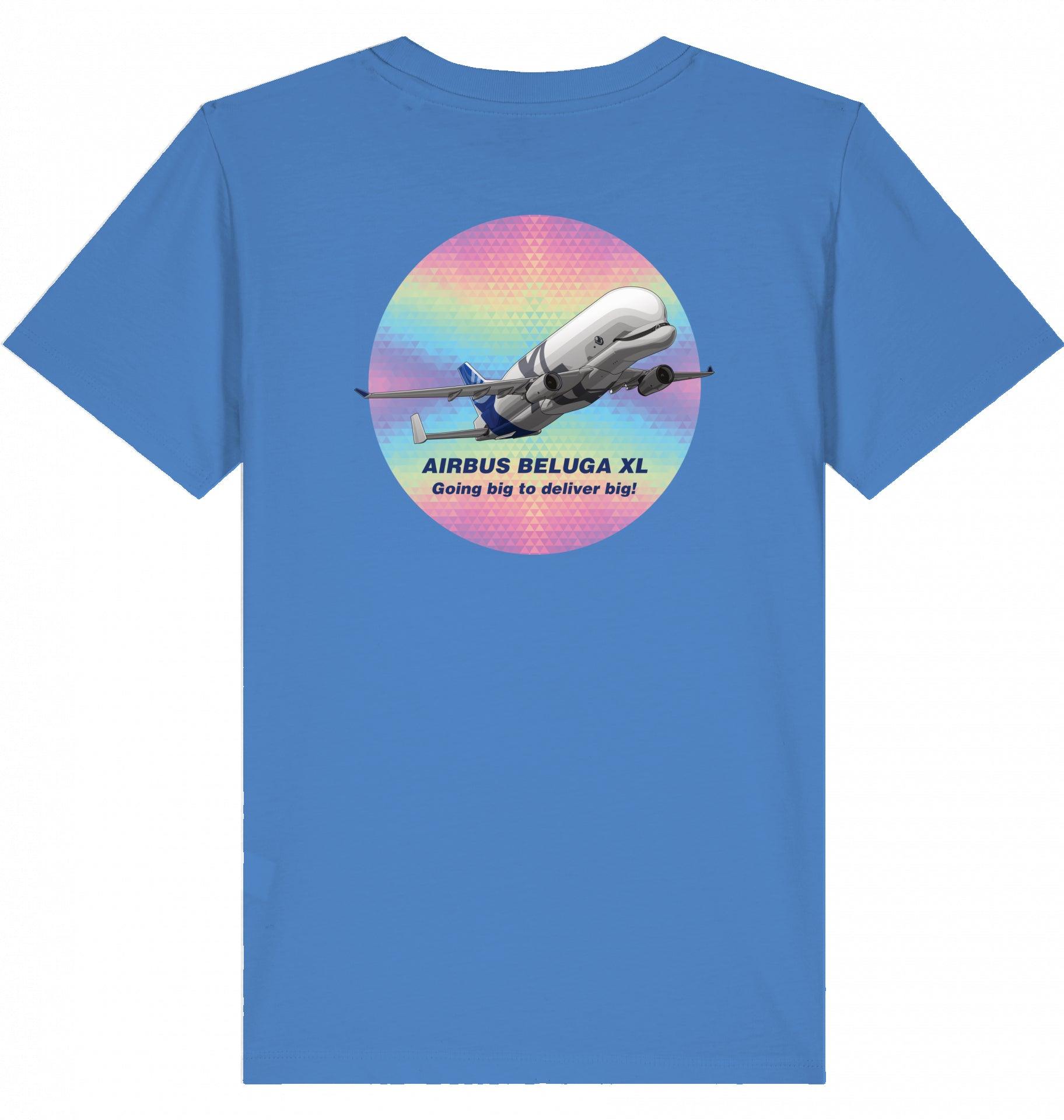 Aviation Kids Aviation T-Shirt Airbus Beluga XL Flugzeug 2.0 Bright Blue für Piloten, Crews, Kinder & Planespotter made by SUPERSONIC aero 4U