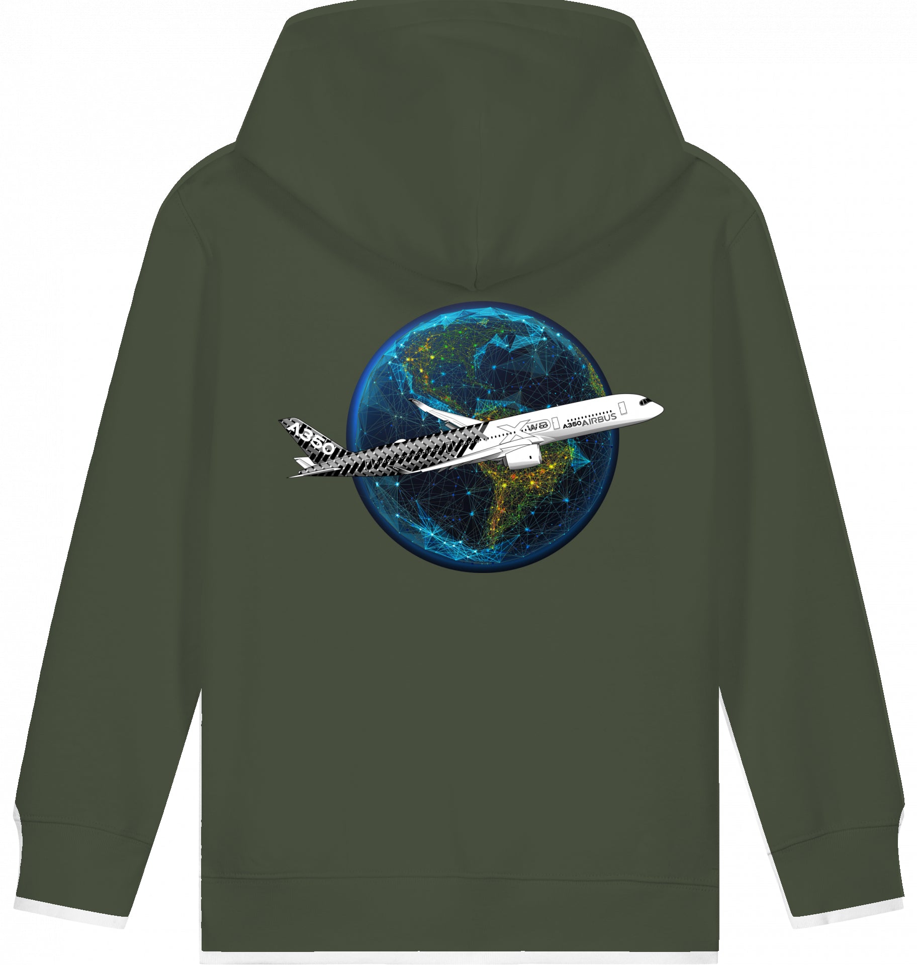 Aviation Kids Flugzeug Hoodie Airbus A350 XWB für Piloten, Crews, Kinder & Planespotter made by SUPERSONIC aero 4U