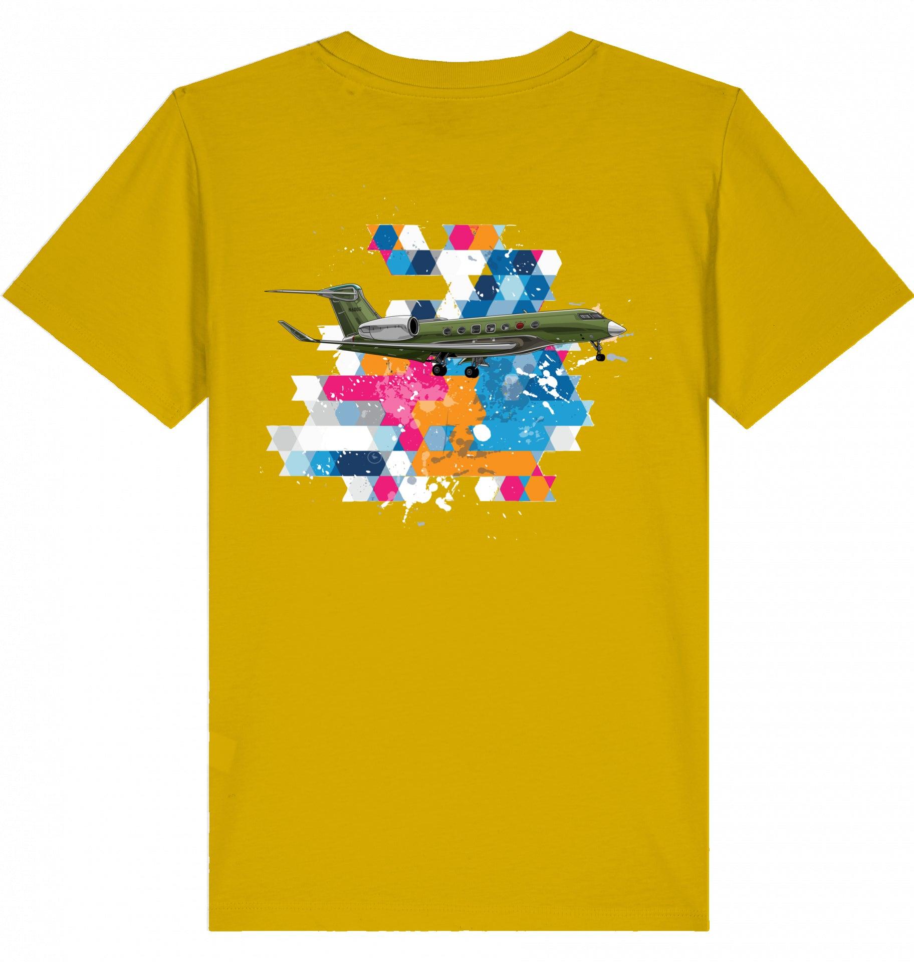 Aviation Kids Aviation T-Shirt Gulfstream G500/600 Business Jet 2.0 Ochre für Piloten, Crews, Kinder & Planespotter made by SUPERSONIC aero 4U