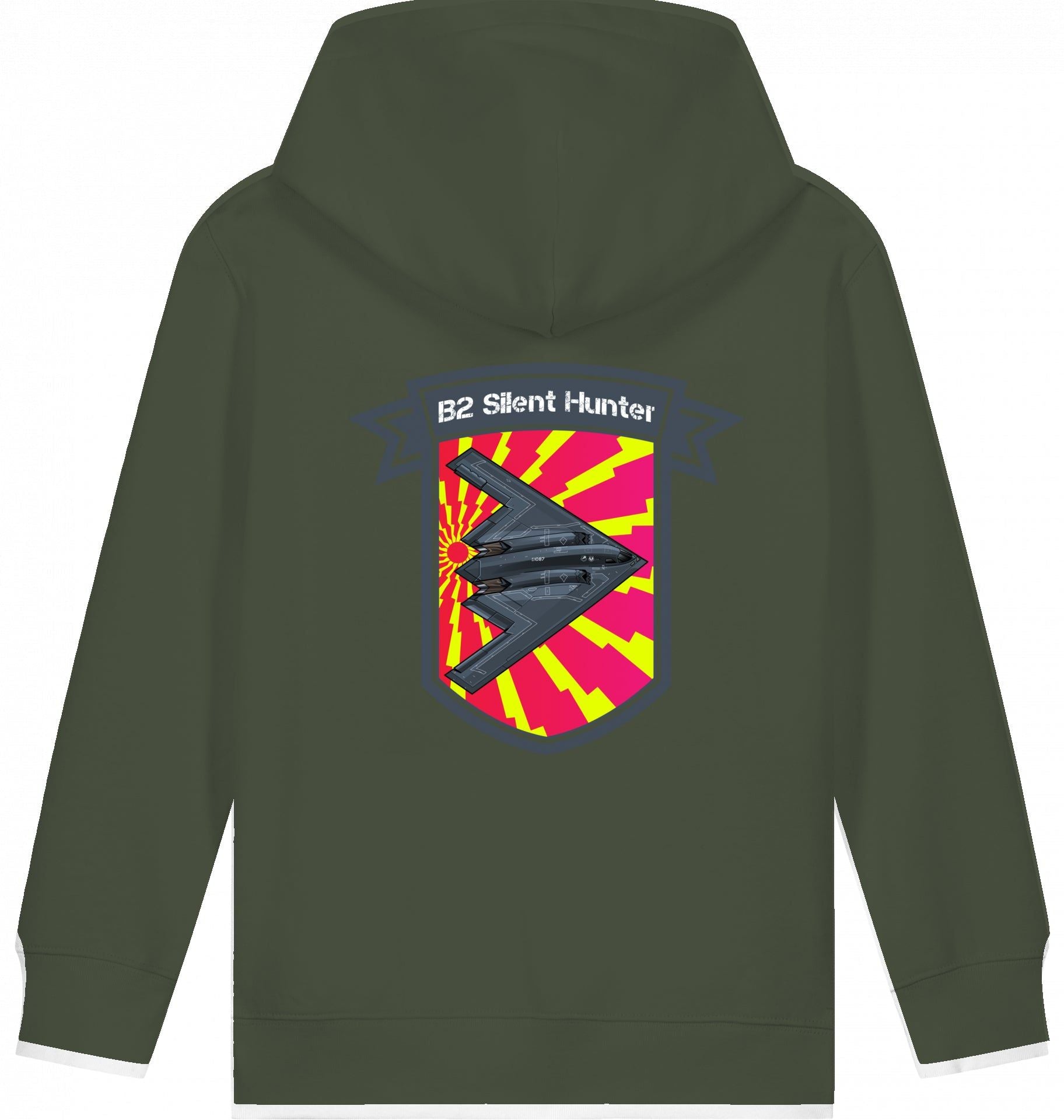 Aviation Kids Flugzeug Hoodie Northrop B2 Spirit Silent Hunter für Piloten, Crews, Kinder & Planespotter made by SUPERSONIC aero 4U