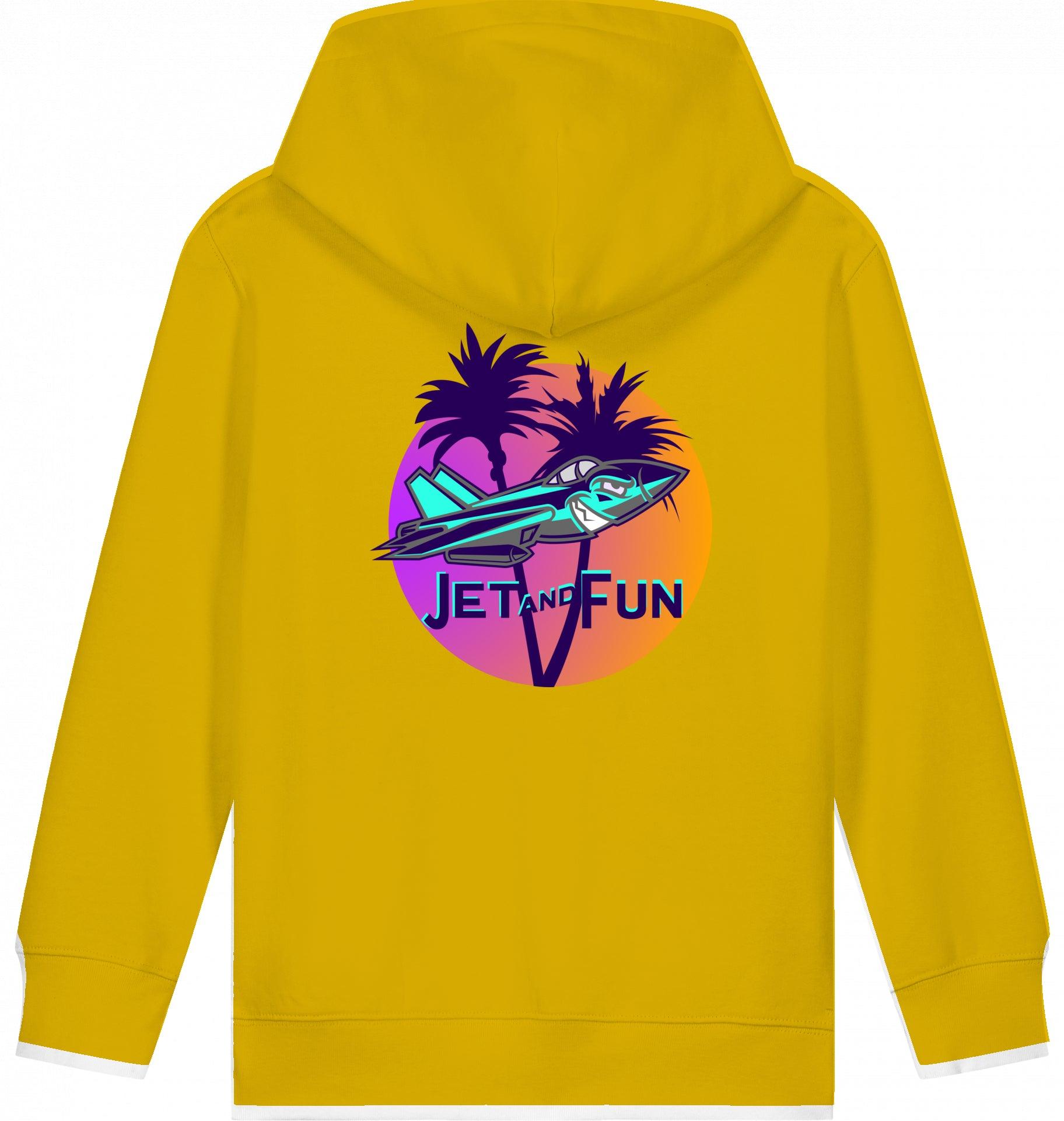 Aviation Kids Aviation Flugzeug Hoodie "Jet and Fun" Ochre für Piloten, Crews, Kinder & Planespotter made by SUPERSONIC aero 4U