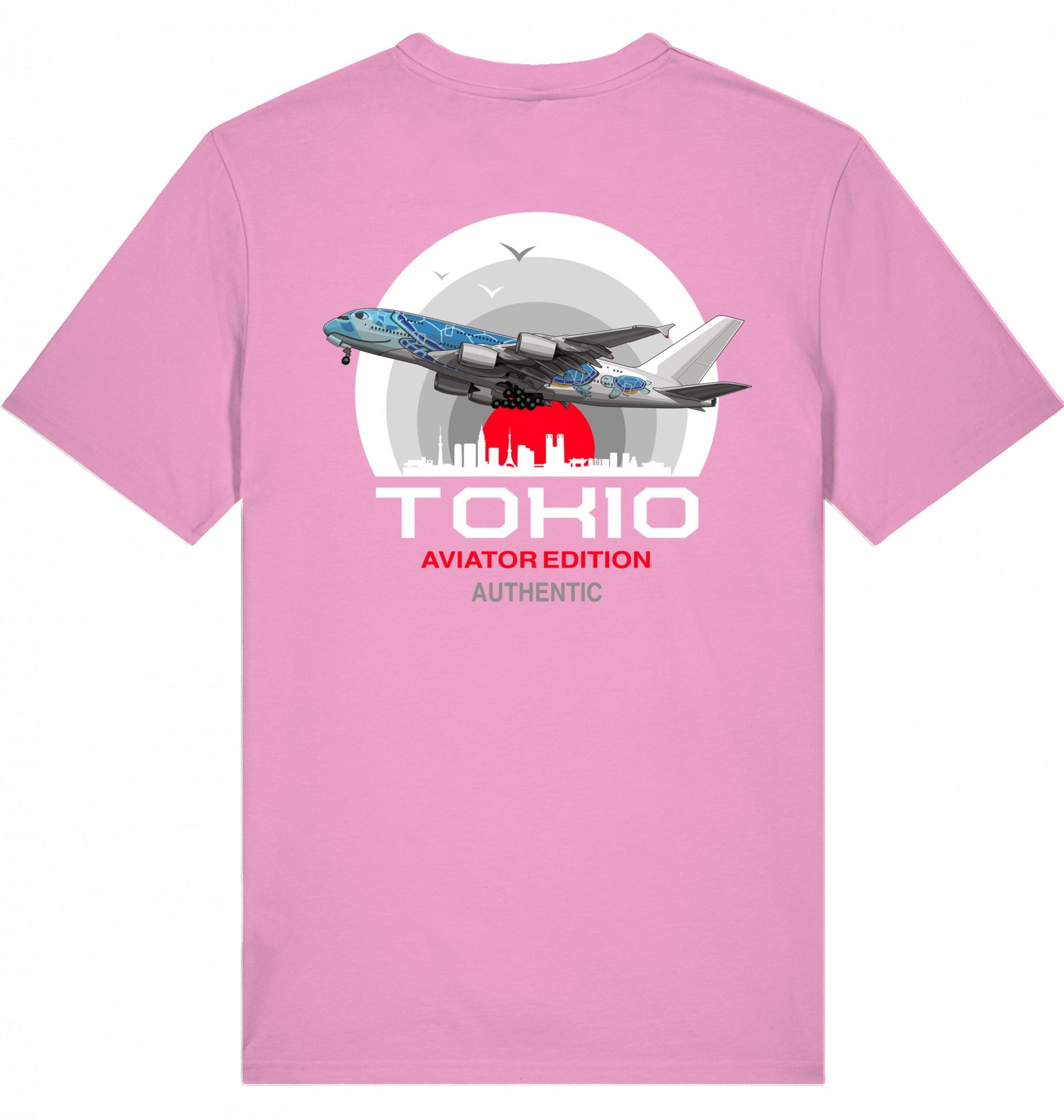 Aviation Flugzeug T-Shirt "Aviator Tokio Summer" Bubble Pink für Piloten, Crews, Kinder & Planespotter made by SUPERSONIC aero 4U