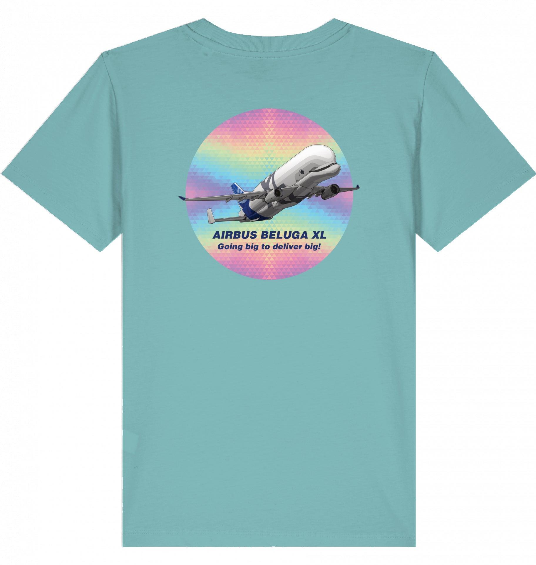 Aviation Kids Aviation T-Shirt Airbus Beluga XL Flugzeug 2.0 Teal Monstera für Piloten, Crews, Kinder & Planespotter made by SUPERSONIC aero 4U