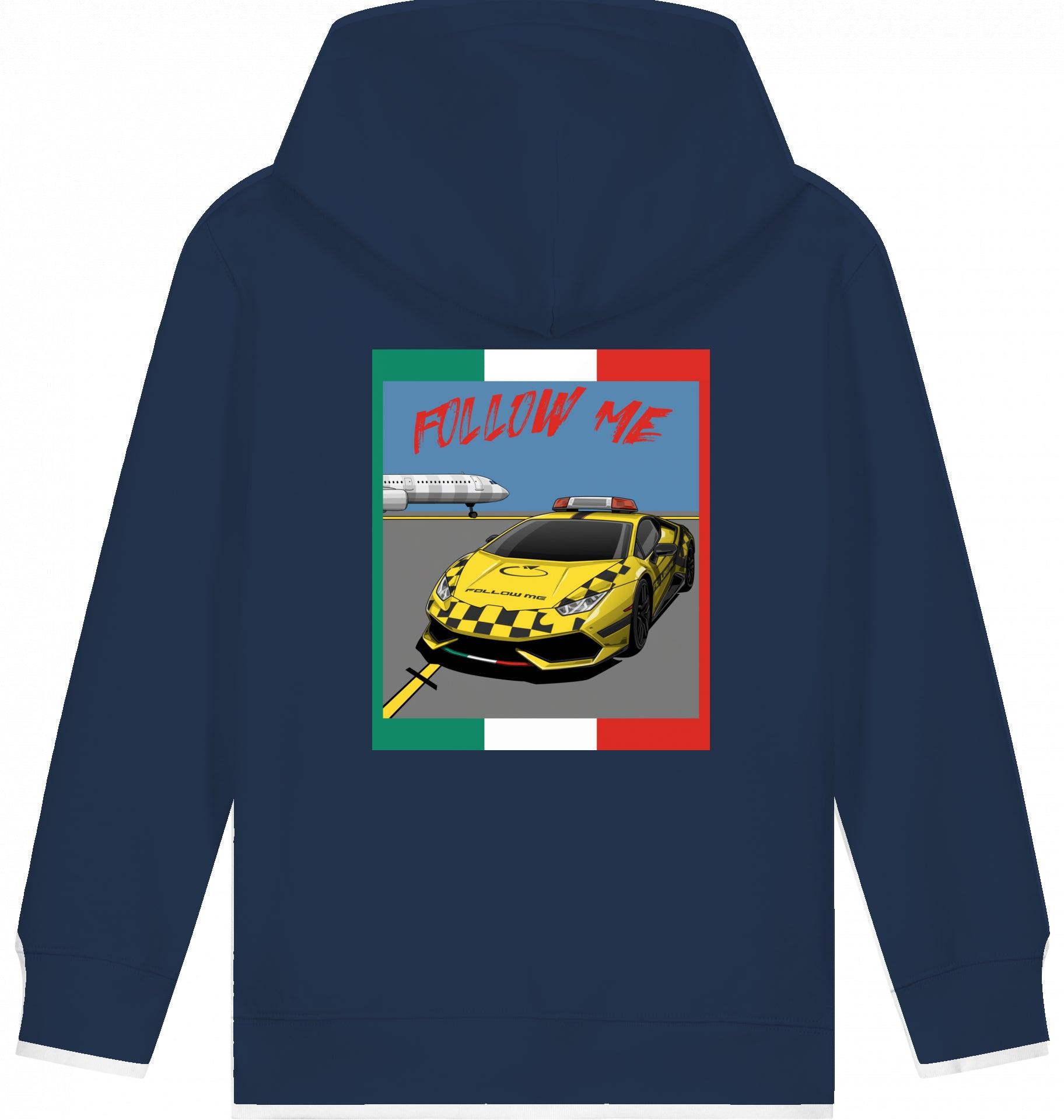 Aviation Kids Aviation Hoodie "Follow Me Italia" Airbus A321 French Navy für Piloten, Crews, Kinder & Planespotter made by SUPERSONIC aero 4U