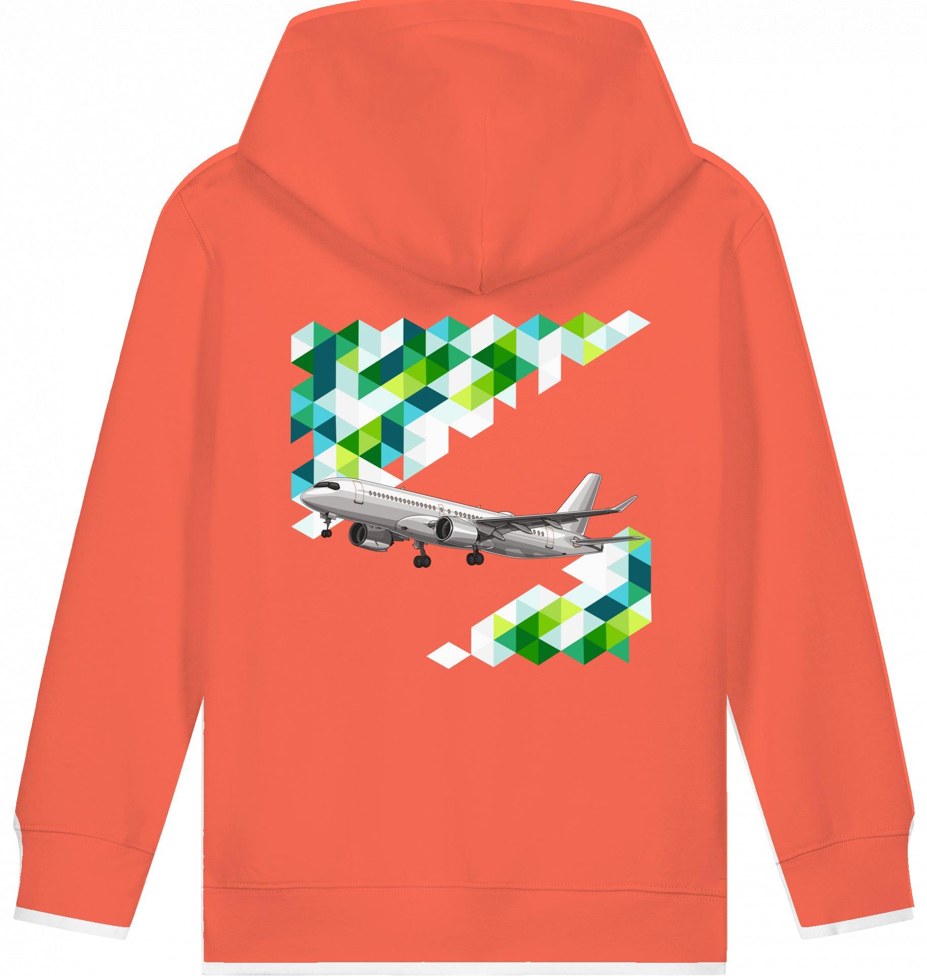 Aviation Kids Flugzeug Hoodie "Airbus A220 Aircraft" Fiesta für Piloten, Crews, Kinder & Planespotter made by SUPERSONIC aero 4U
