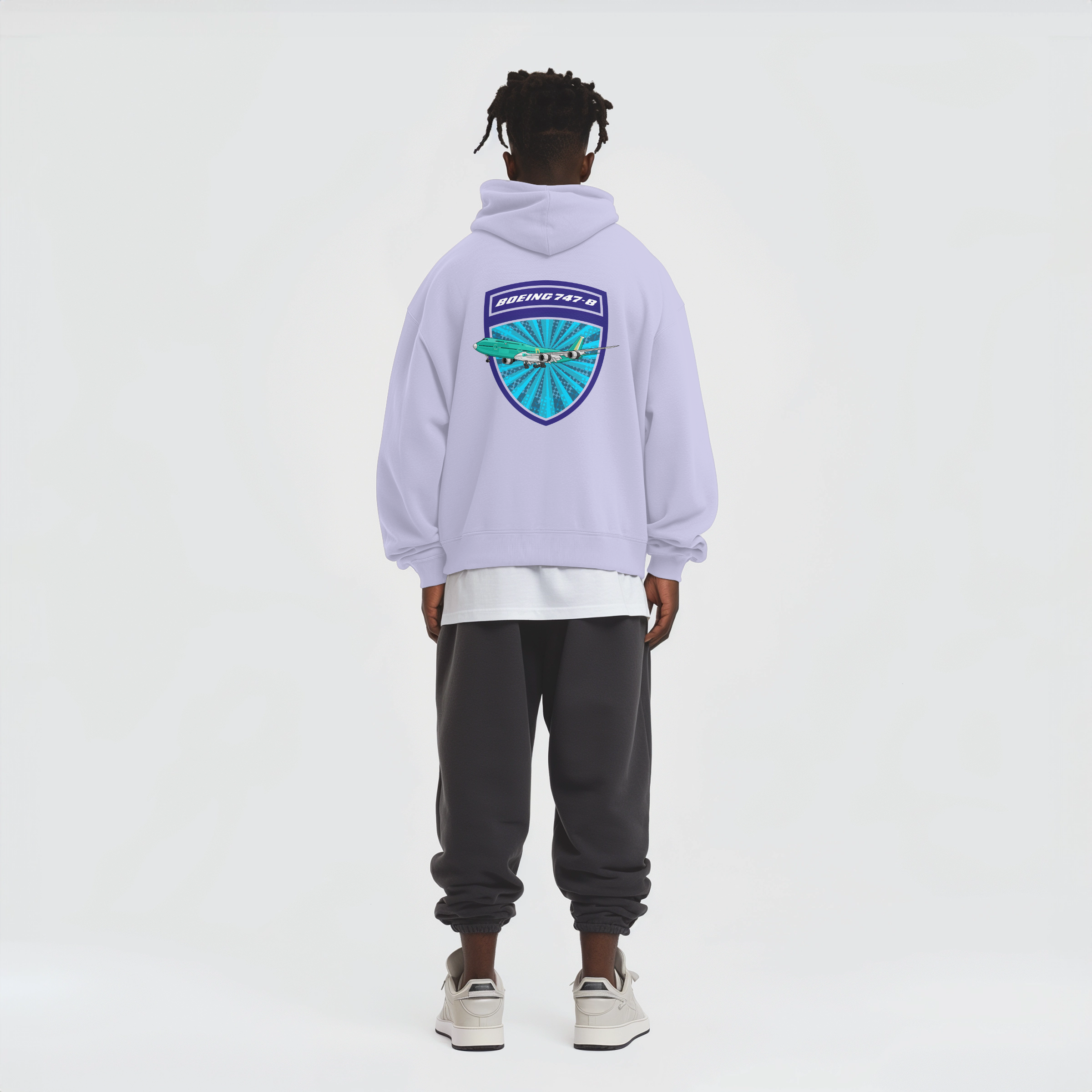 Aviation Flugzeug Hoodie Boeing 747-8 Jumbojet für Piloten, Crews, Kinder & Planespotter made by SUPERSONIC aero 4U