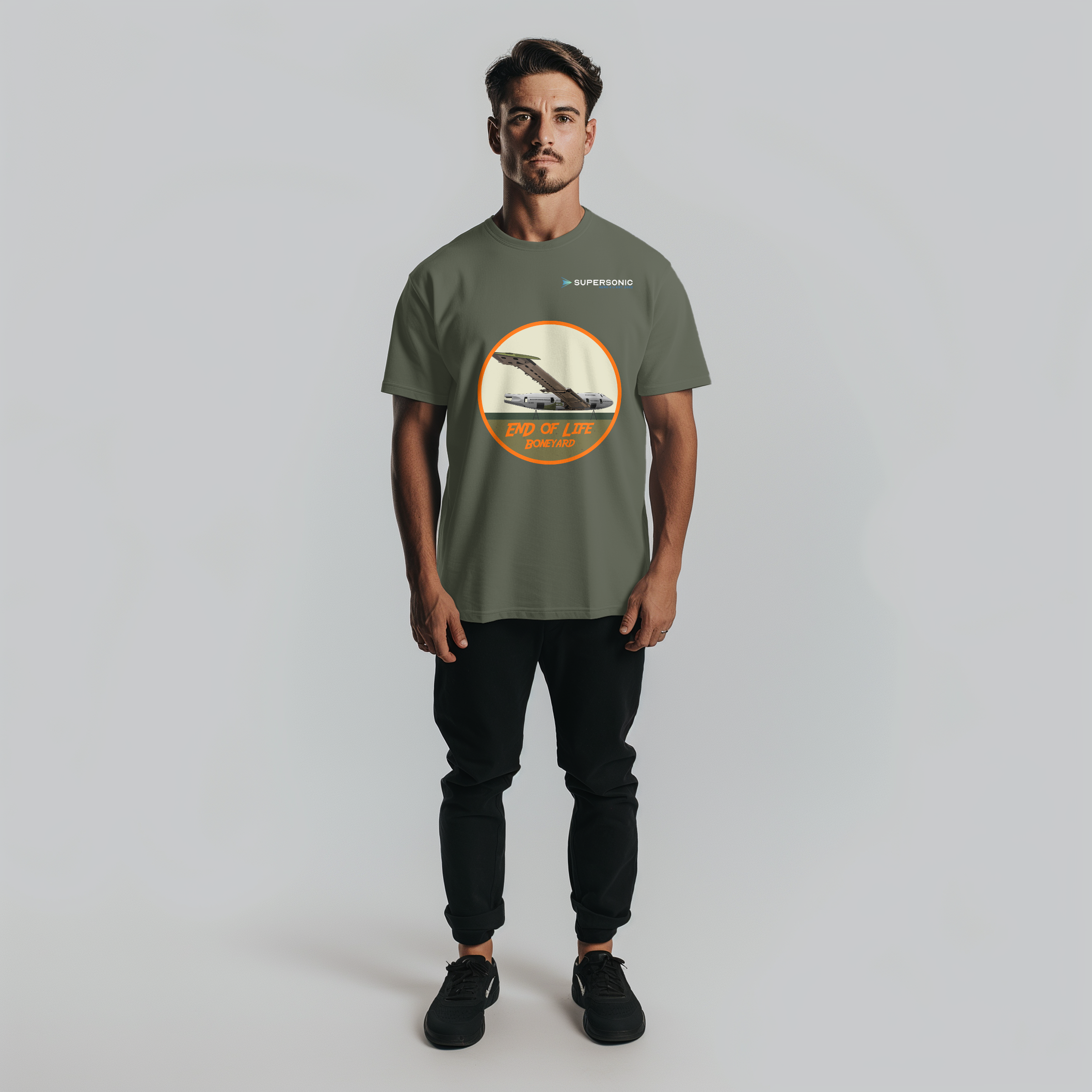 Aviation Flugzeug T-Shirt "End of Life Boneyard" Aircraft Boeing B747 Shirt für Piloten, Crews, Kinder & Planespotter made by SUPERSONIC aero 4U