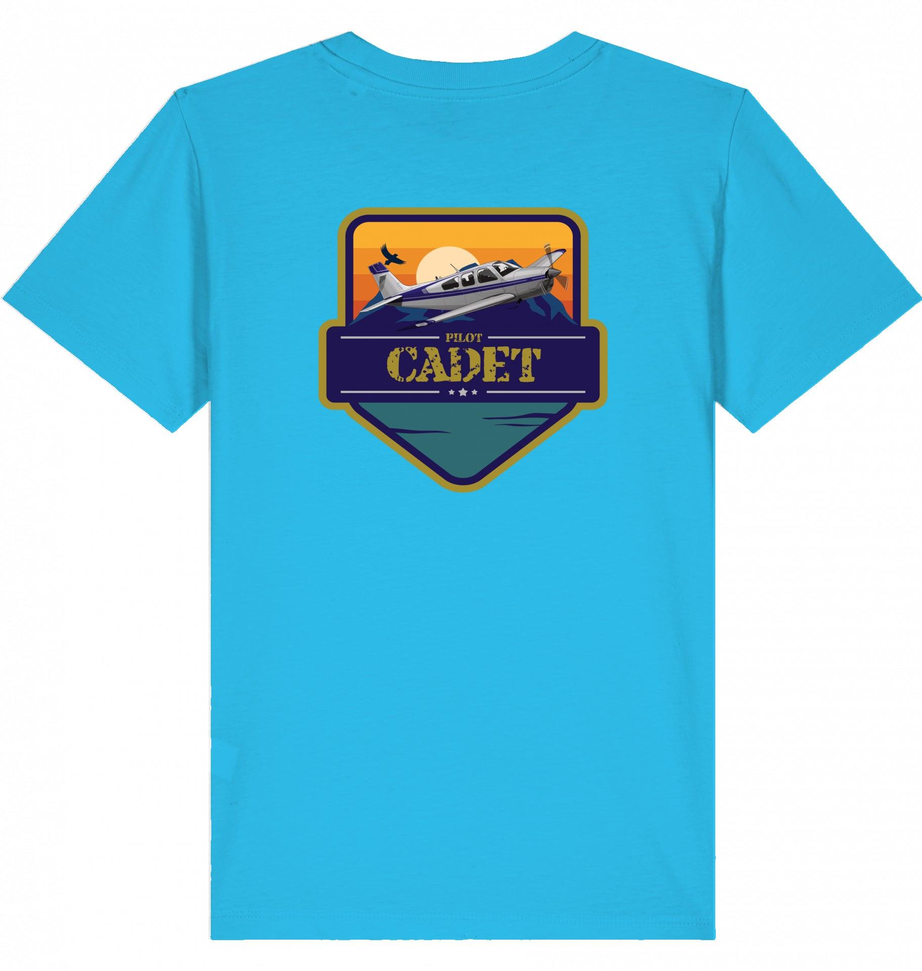 Aviation Kids Aviation T-Shirt "Flugschüler" Mooney Aircraft 2.0 Aqua Blue für Piloten, Crews, Kinder & Planespotter made by SUPERSONIC aero 4U