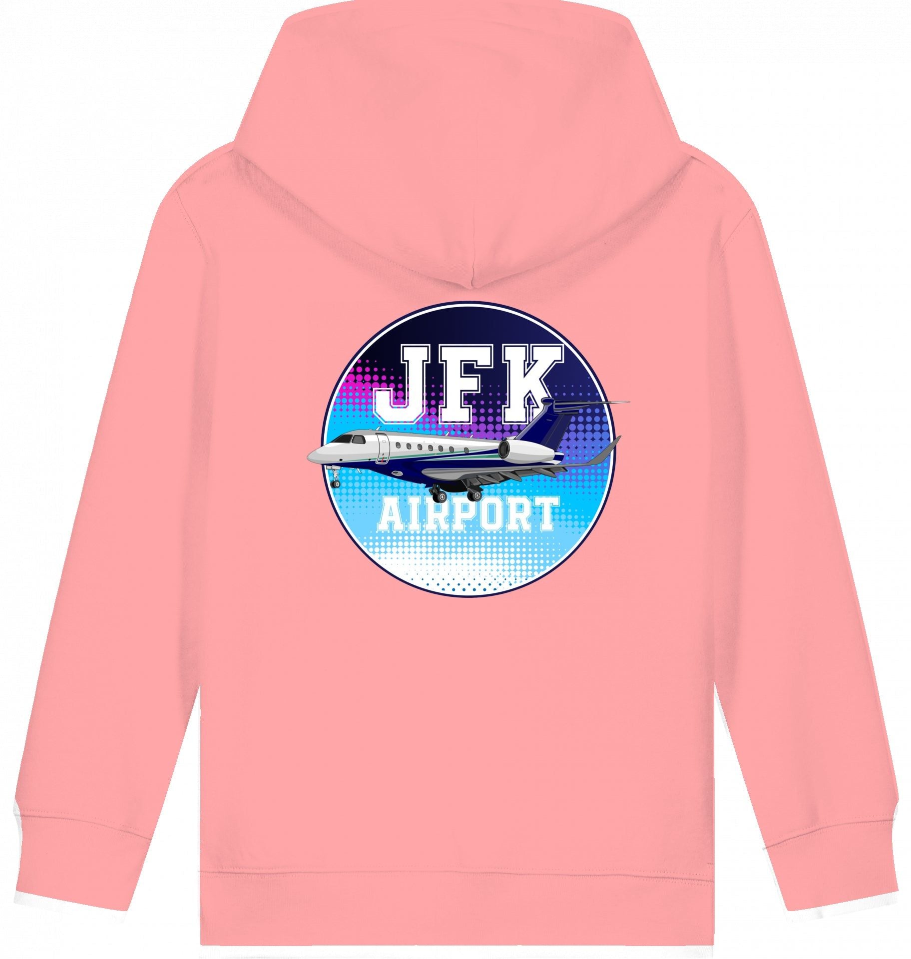 Aviation Kids Flugzeug Hoodie Embraer Praetor 600 JFK Pink Joy für Piloten, Crews, Kinder & Planespotter made by SUPERSONIC aero 4U