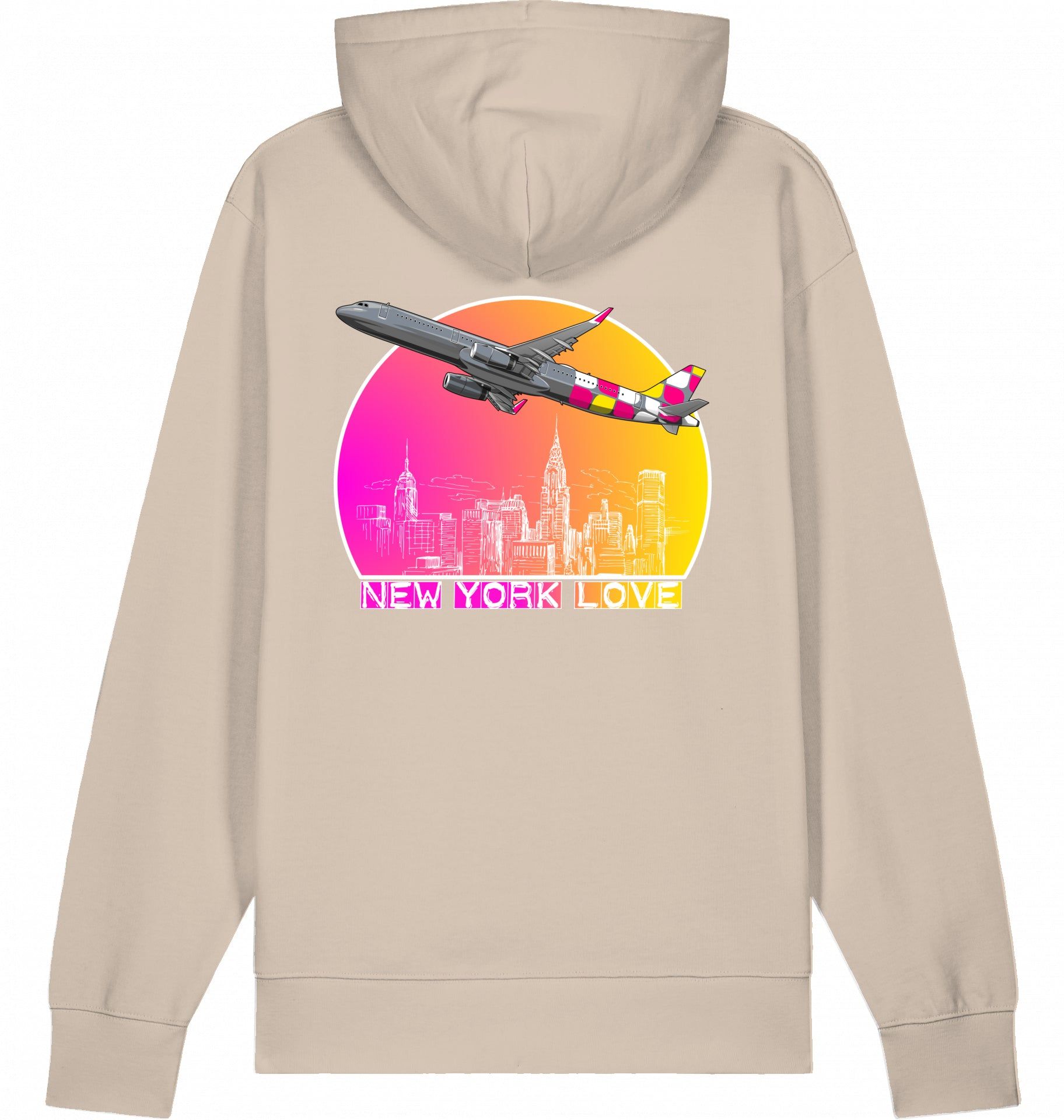 Aviation Flugzeug Hoodie Airbus A321 New York Desert Dust für Piloten, Crews, Kinder & Planespotter made by SUPERSONIC aero 4U
