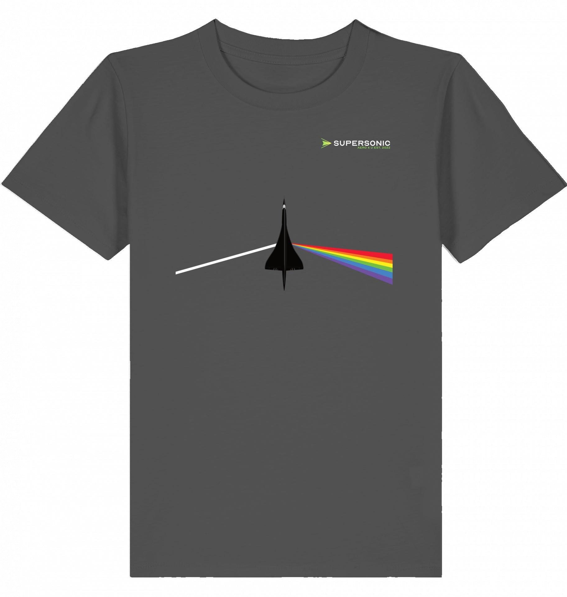Fugzeug Tshirt Kinder, Concorde Flugzeug Tshirt Kinder, Überschallflugzeug Tshirt Kinder, Dark Side of Supersonic Tshirt, Pink Flloyd Tshirt Kinder, Aérospatiale-BAC Concorde Tshirt